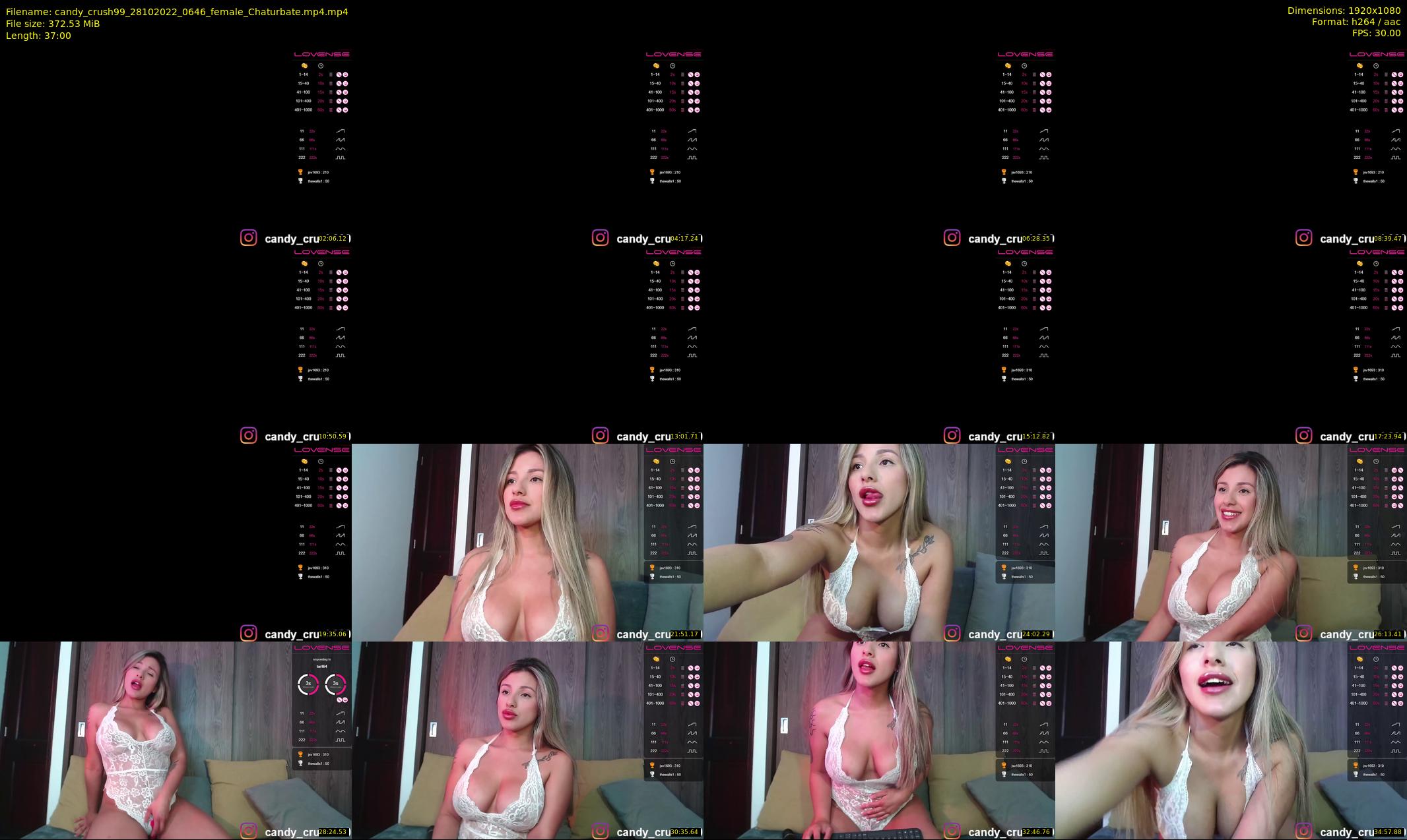 candy_crush99 — 37 minute Chaturbate female cam show recording, 1080p, Oct 28, 2022
