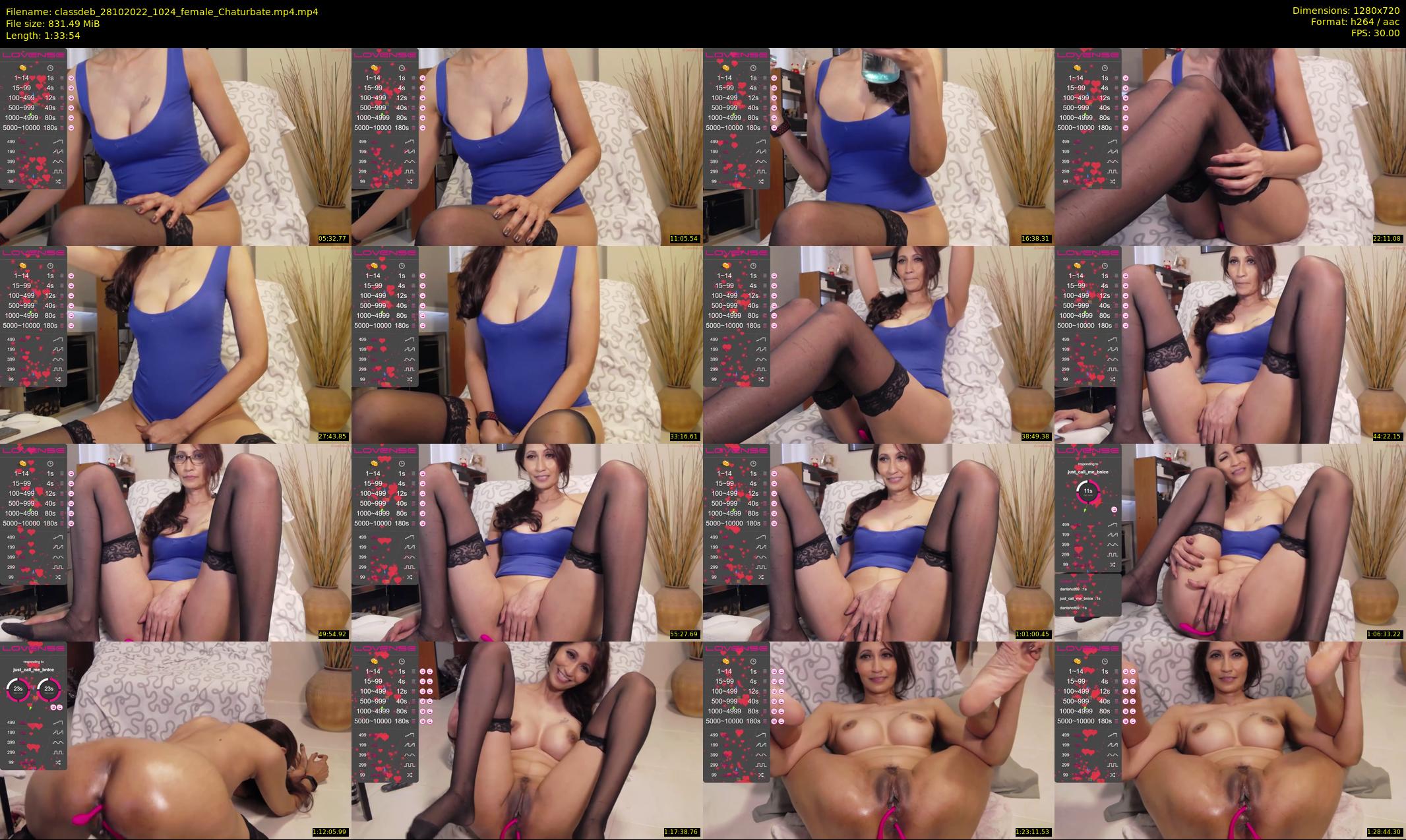 classdeb — 94 minute Chaturbate female cam show recording, 720p, Oct 28, 2022