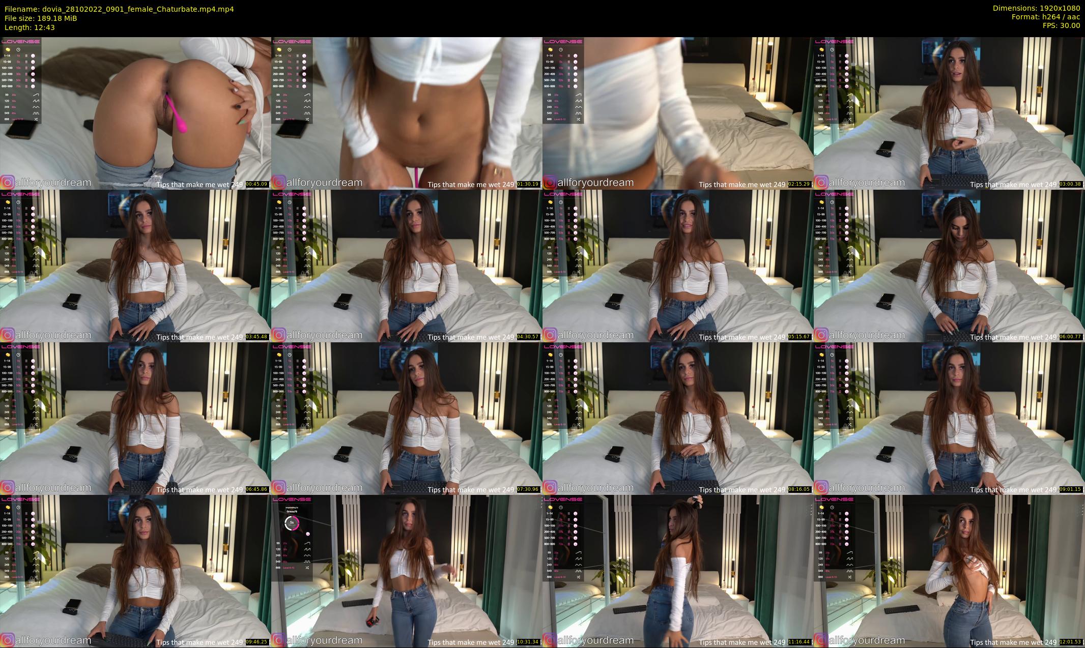 dovia — 13 minute Chaturbate female cam show recording, 1080p, Oct 28, 2022