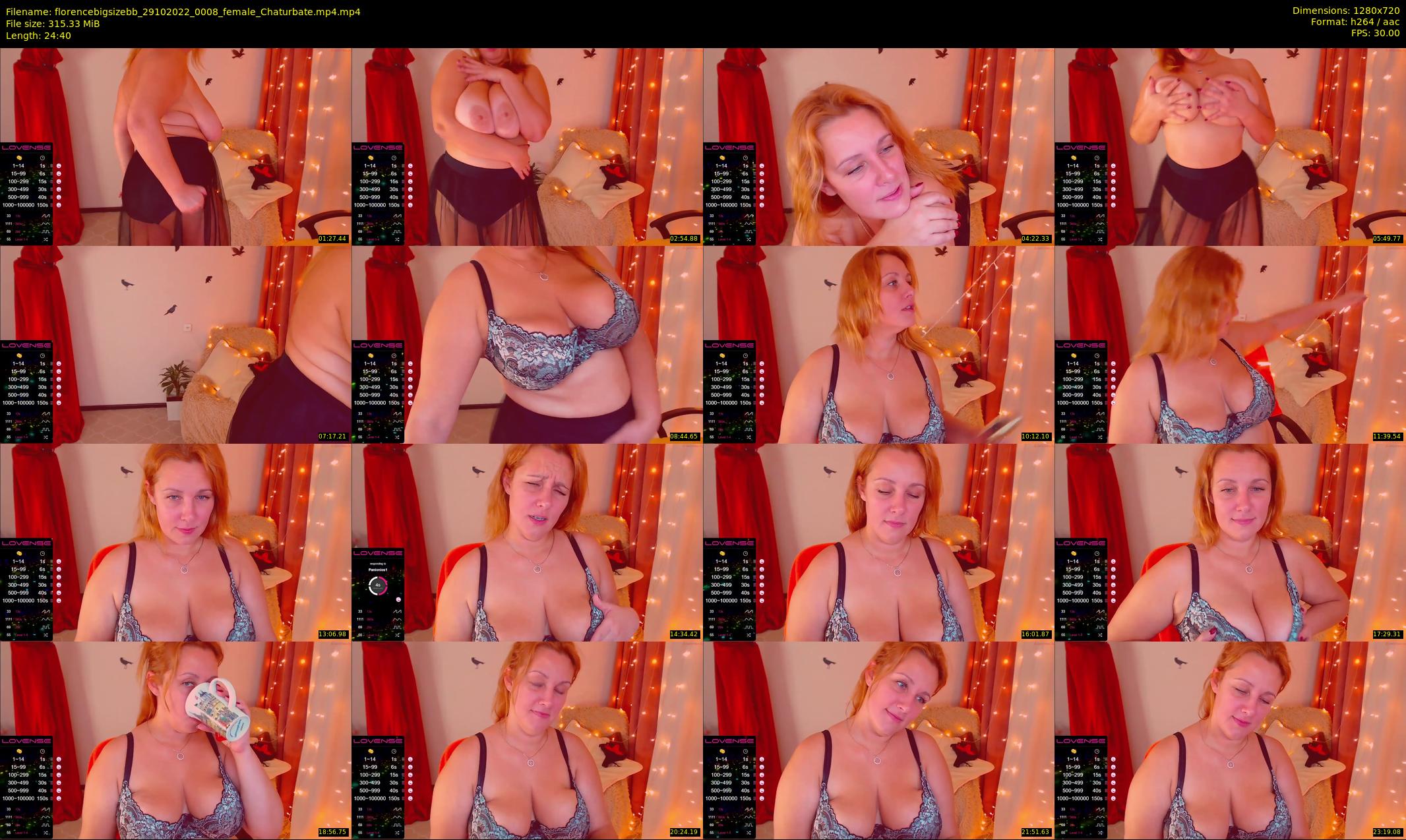 florencebigsizebb — 25 minute Chaturbate female cam show recording, 720p, Oct 29, 2022