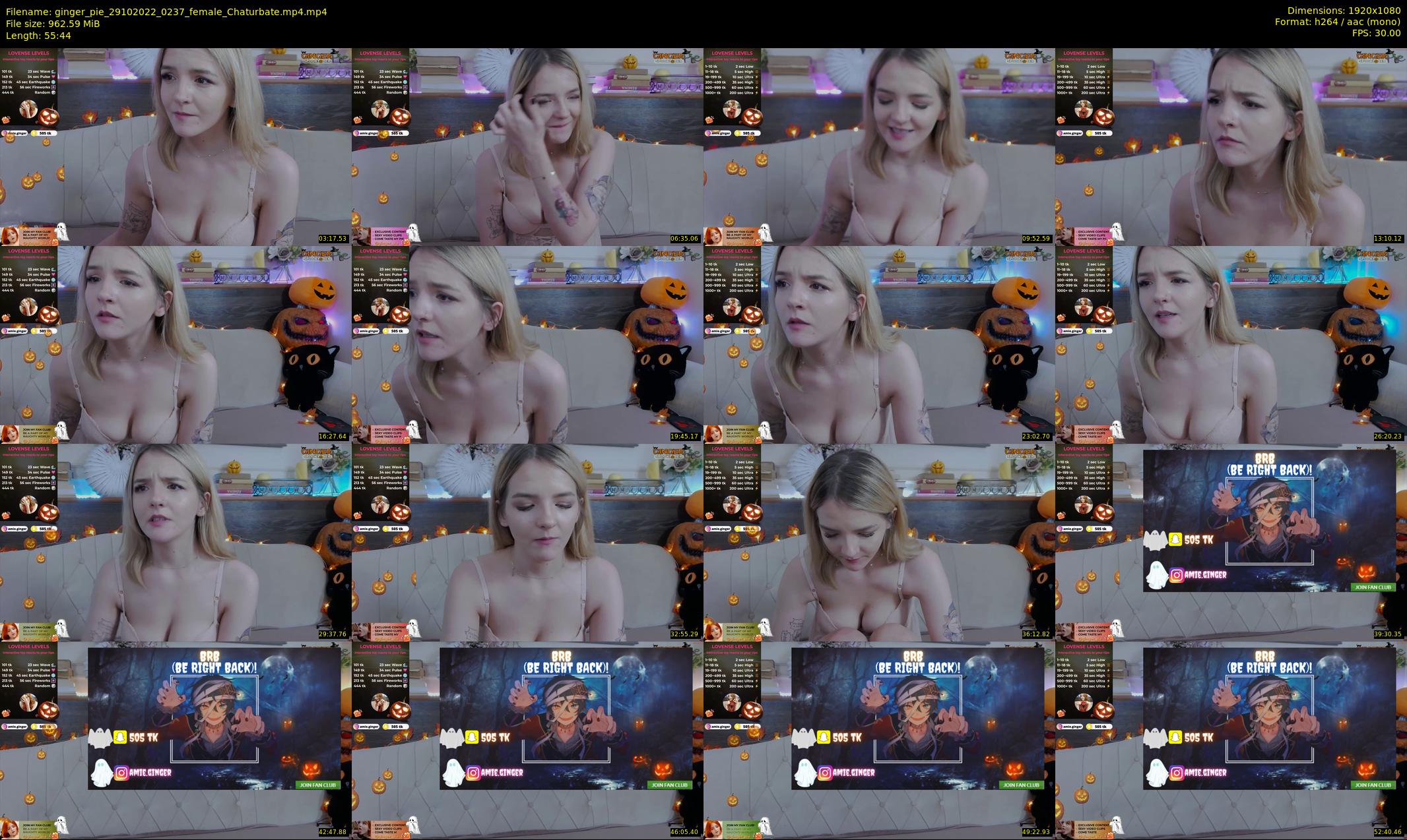 ginger_pie — 56 minute Chaturbate female cam show recording, 1080p, Oct 29, 2022