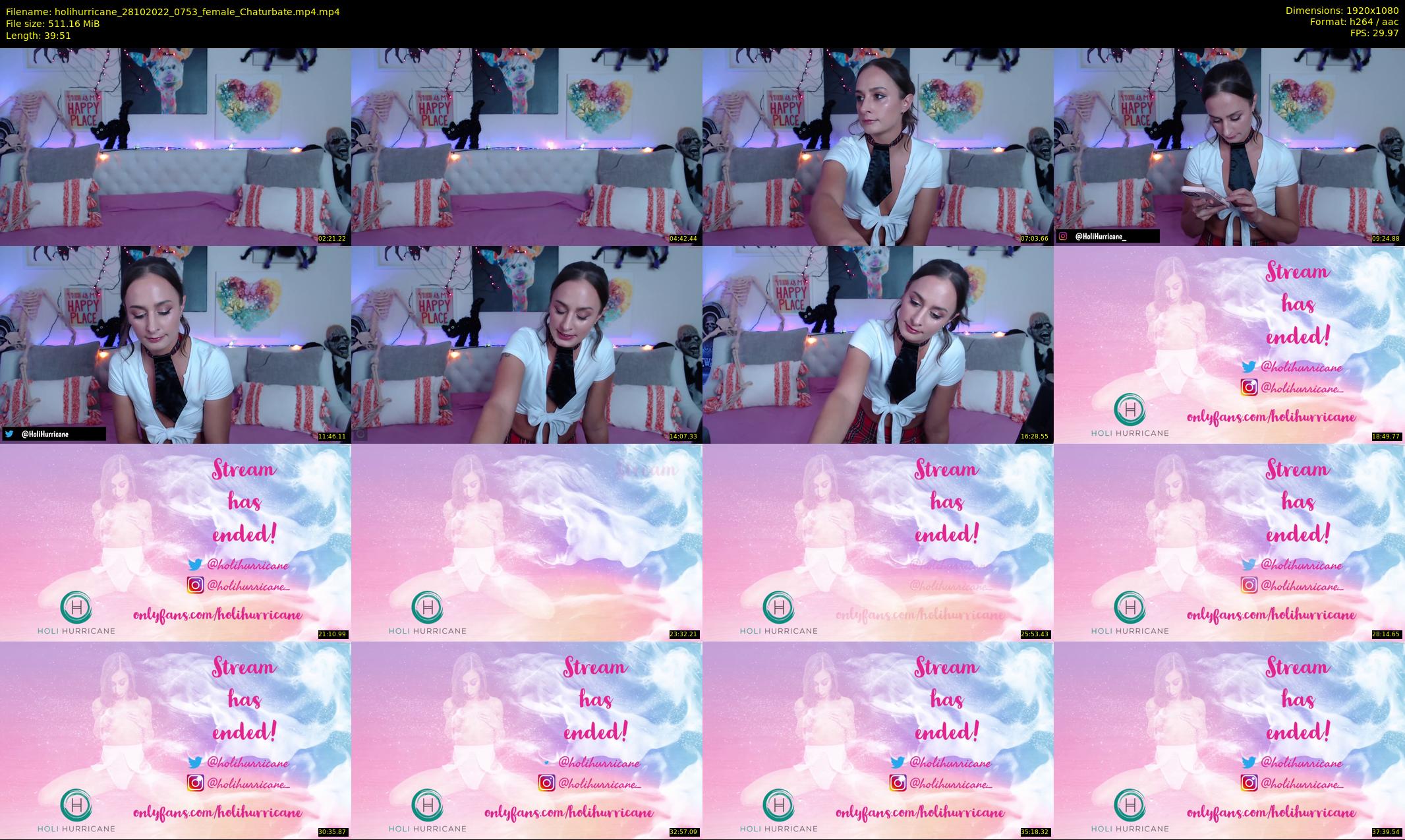 holihurricane — 40 minute Chaturbate female cam show recording, 1080p, Oct 28, 2022