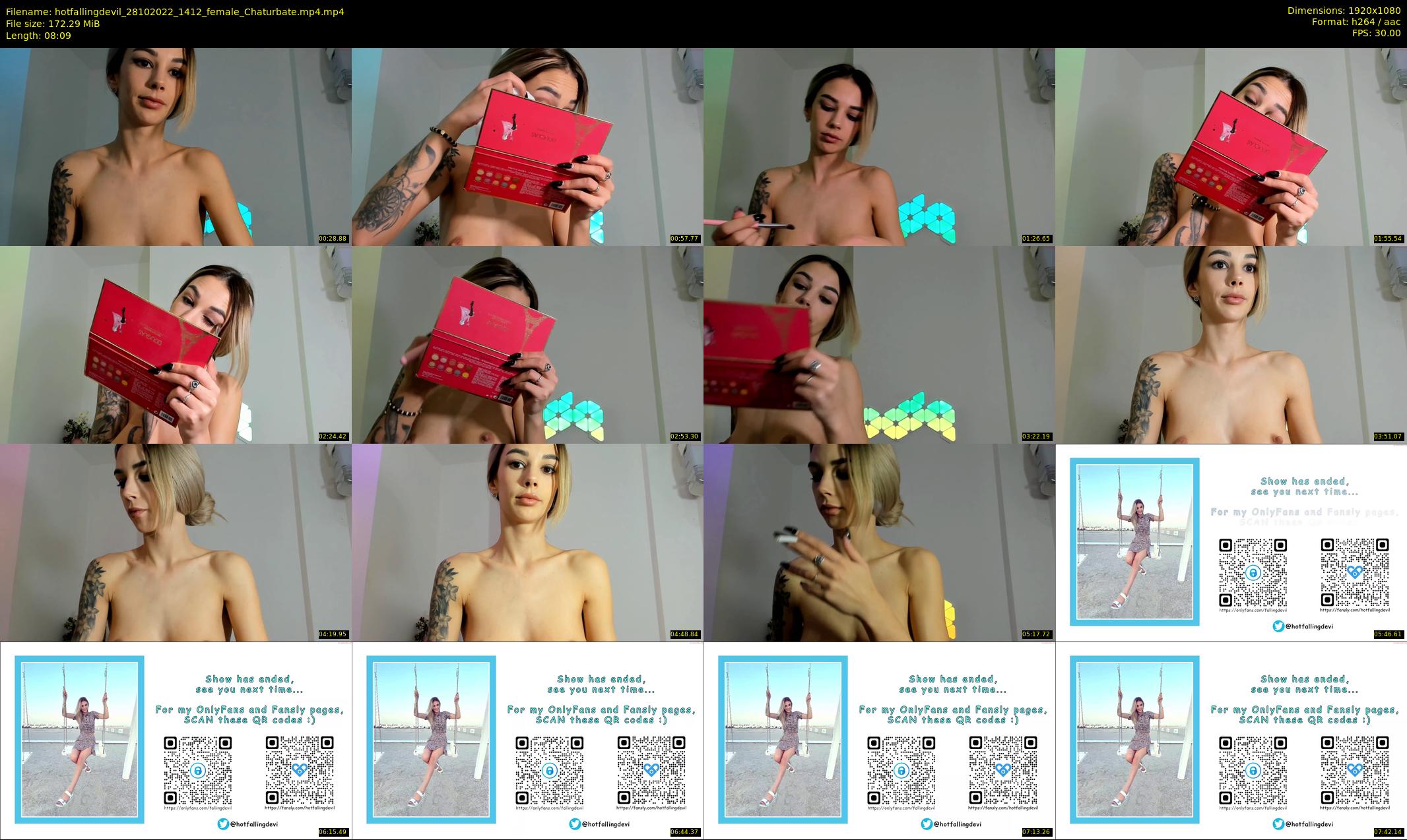 hotfallingdevil — 9 minute Chaturbate female cam show recording, 1080p, Oct 28, 2022