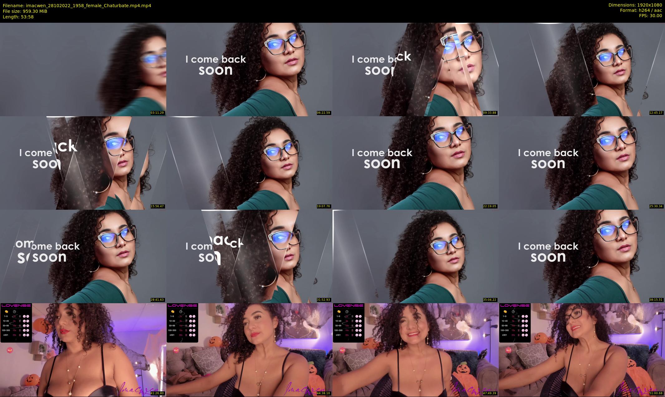 imacwen — 54 minute Chaturbate female cam show recording, 1080p, Oct 28, 2022