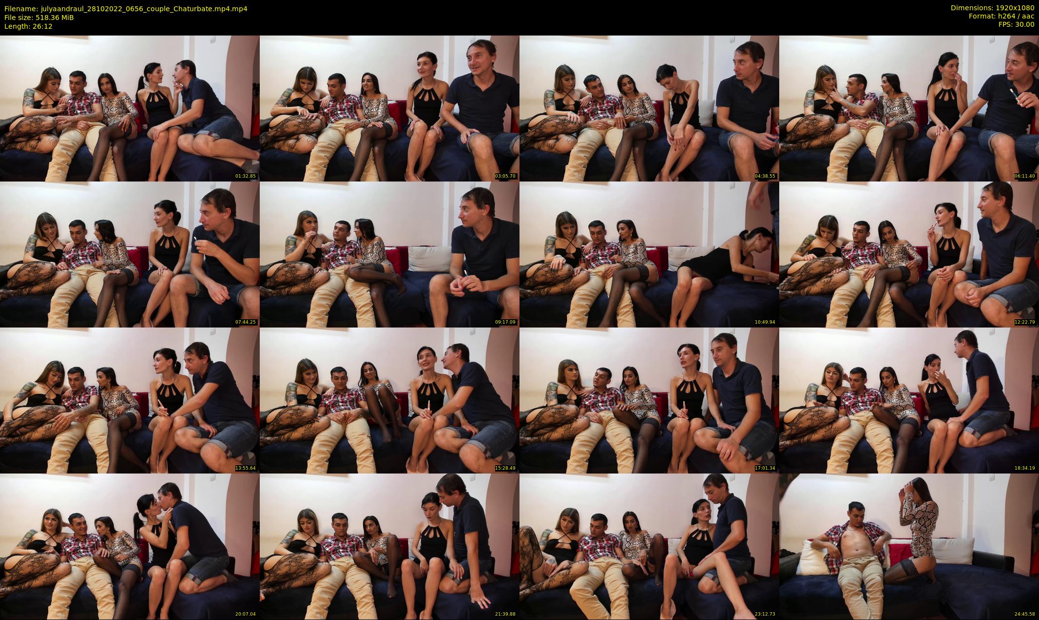 julyaandraul — 27 minute Chaturbate couple cam show recording, 1080p, Oct 28, 2022