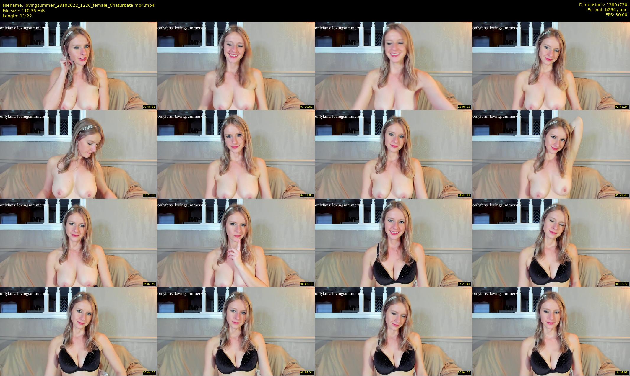 lovingsummer — 12 minute Chaturbate female cam show recording, 720p, Oct 28, 2022
