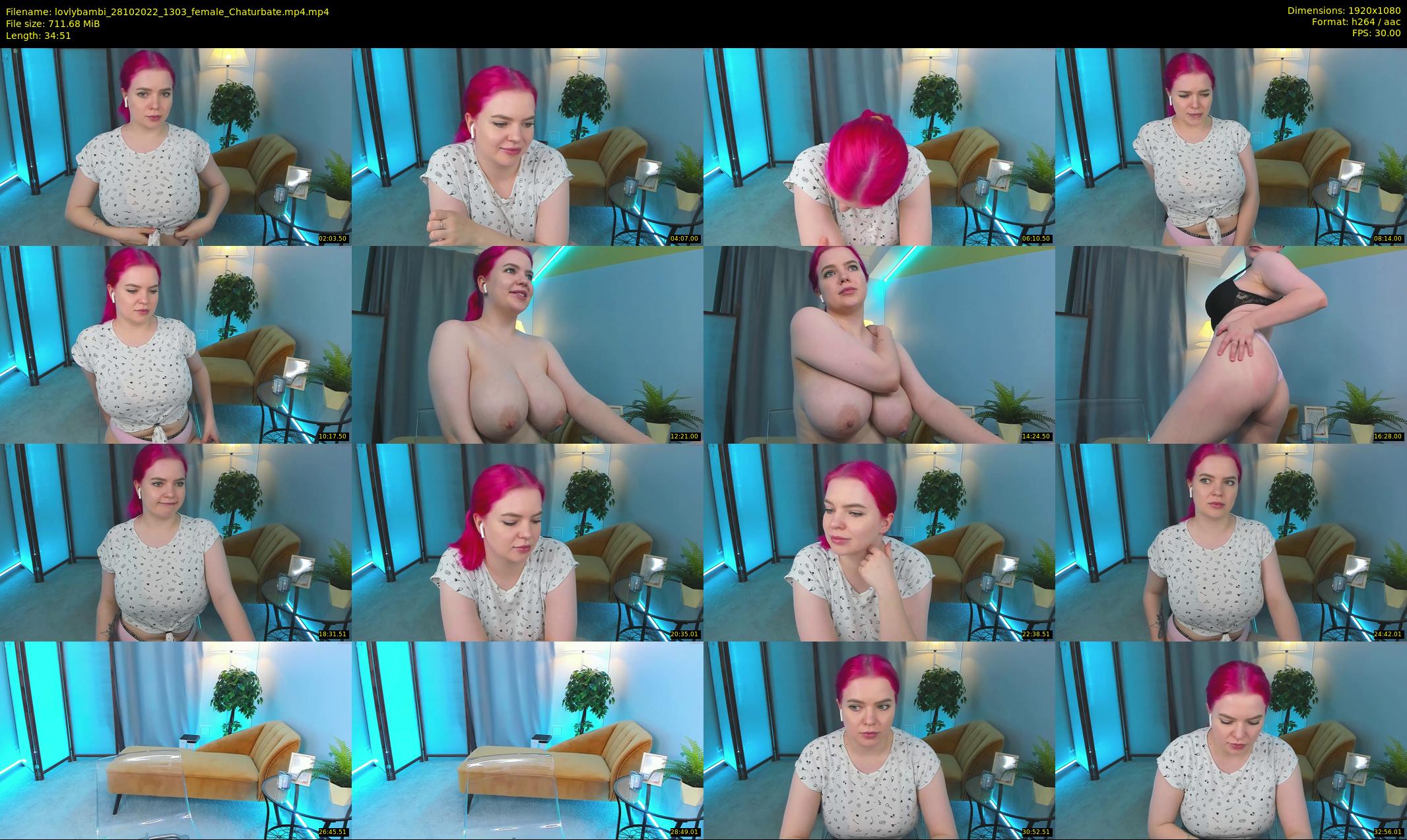lovlybambi — 35 minute Chaturbate female cam show recording, 1080p, Oct 28, 2022
