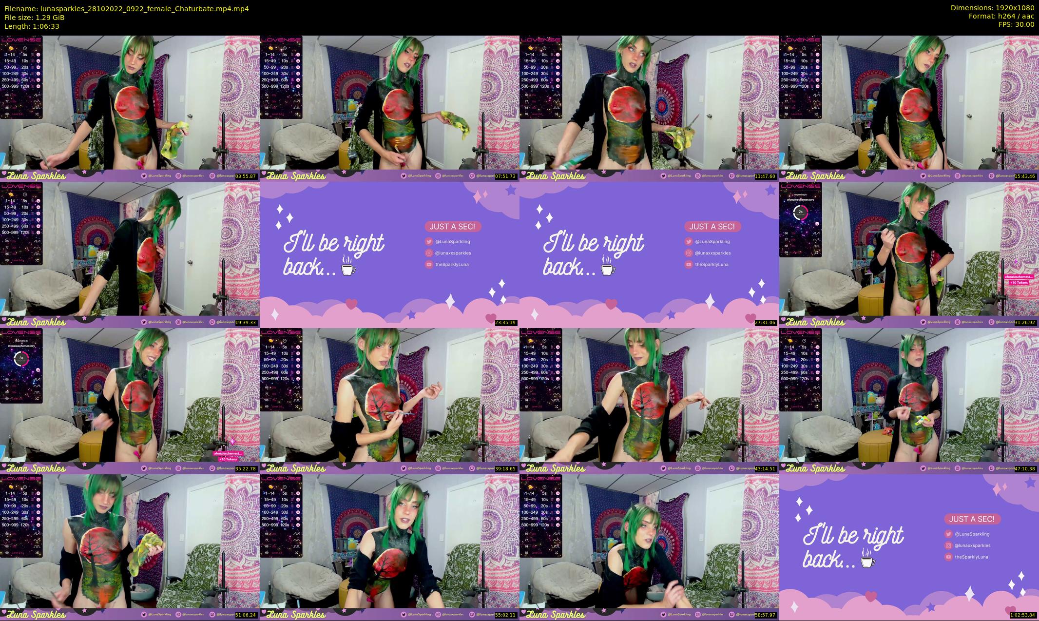 lunasparkles — 67 minute Chaturbate female cam show recording, 1080p, Oct 28, 2022