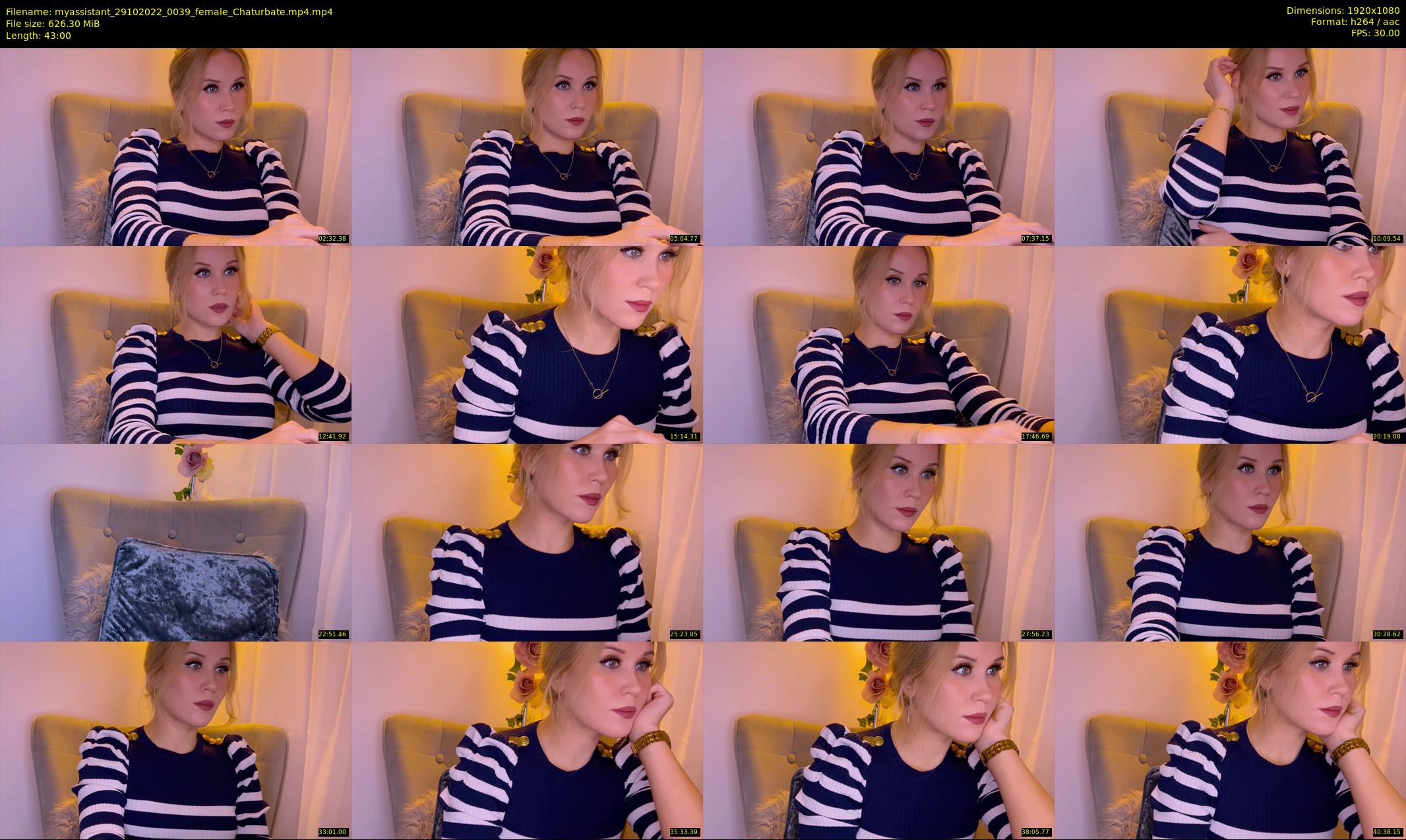 myassistant — 43 minute Chaturbate female cam show recording, 1080p, Oct 29, 2022