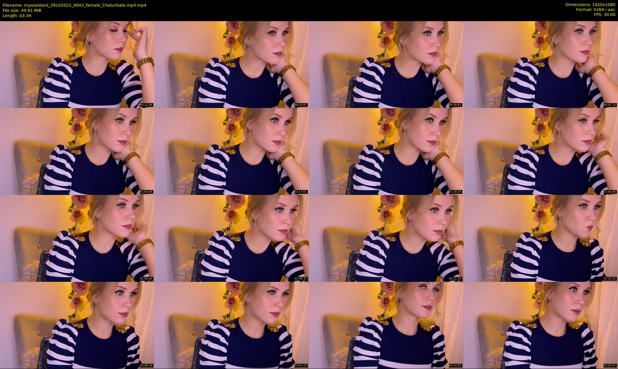 myassistant — 4 minute Chaturbate female cam show recording, 1080p, Oct 29, 2022