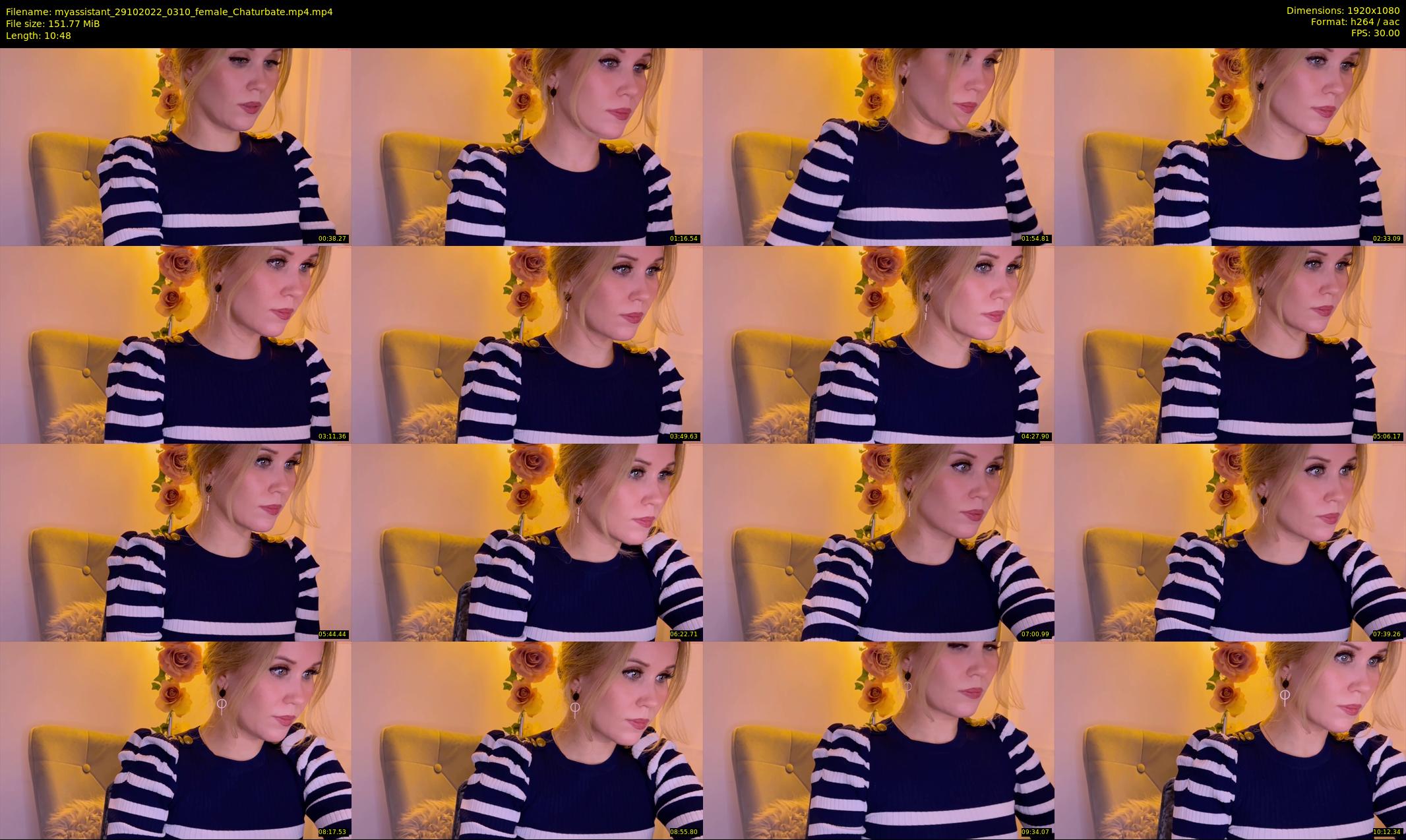 myassistant — 11 minute Chaturbate female cam show recording, 1080p, Oct 29, 2022