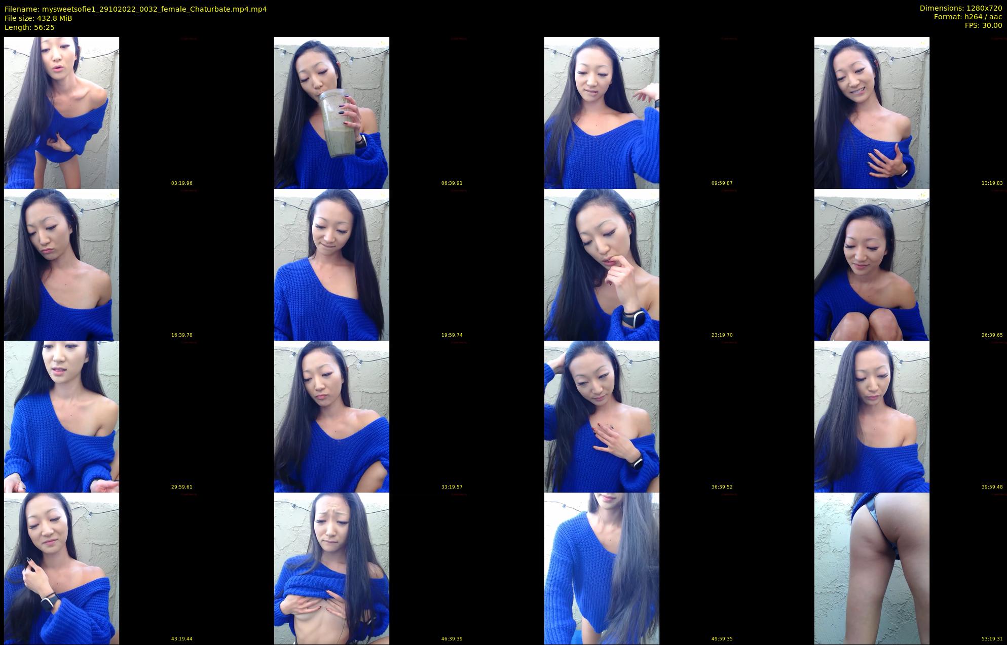 mysweetsofie1 — 57 minute Chaturbate female cam show recording, 720p, Oct 29, 2022