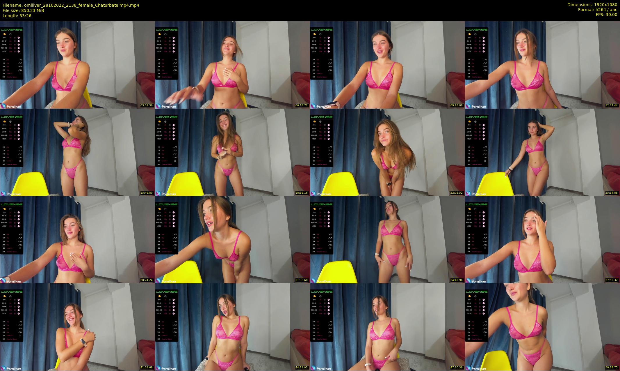 omiliver — 54 minute Chaturbate female cam show recording, 1080p, Oct 28, 2022