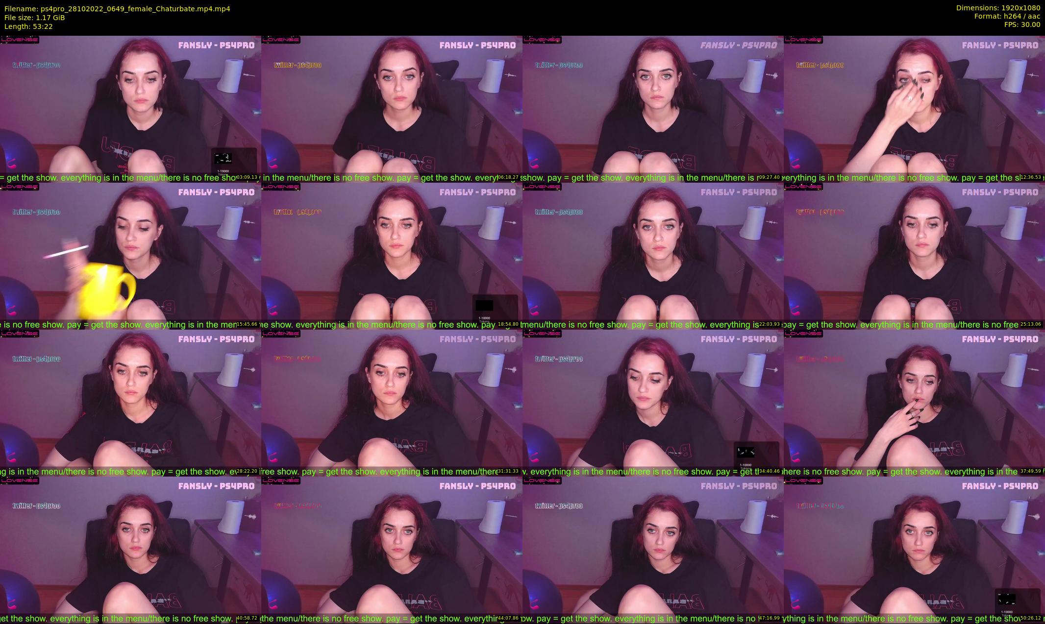 ps4pro — 54 minute Chaturbate female cam show recording, 1080p, Oct 28, 2022