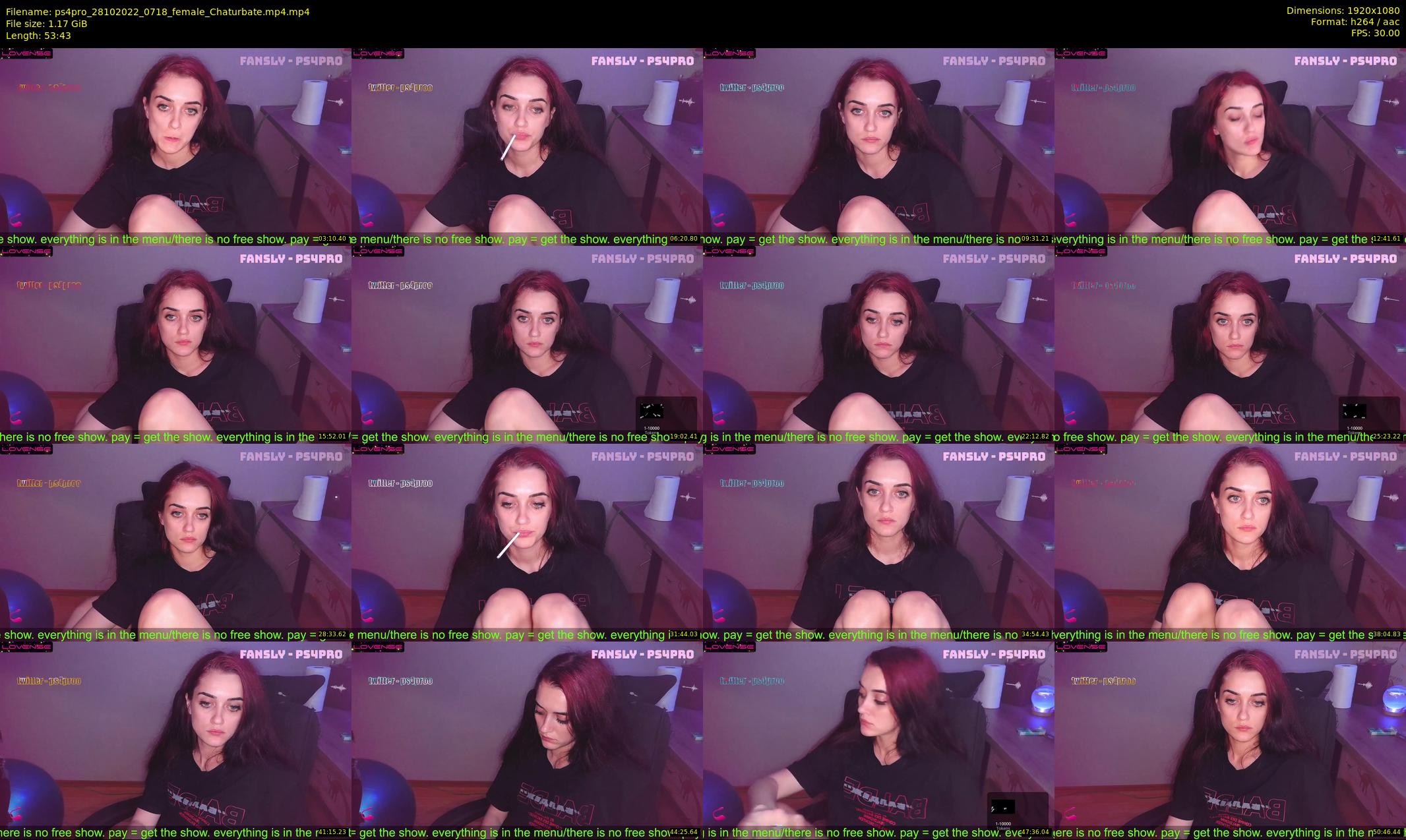 ps4pro — 54 minute Chaturbate female cam show recording, 1080p, Oct 28, 2022