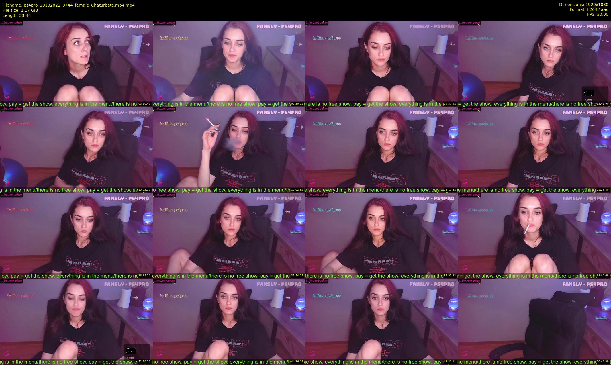 ps4pro — 54 minute Chaturbate female cam show recording, 1080p, Oct 28, 2022