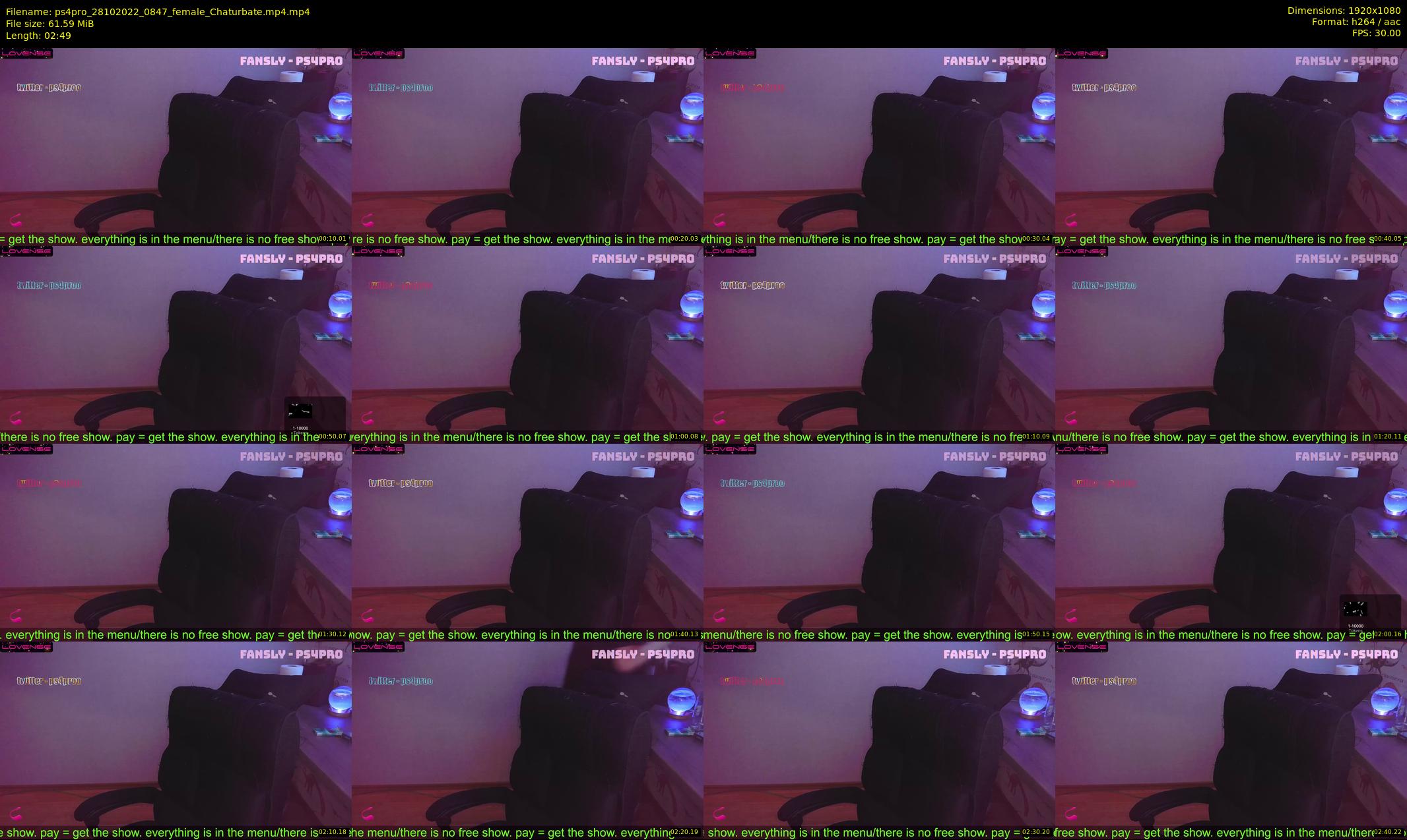 ps4pro — 3 minute Chaturbate female cam show recording, 1080p, Oct 28, 2022