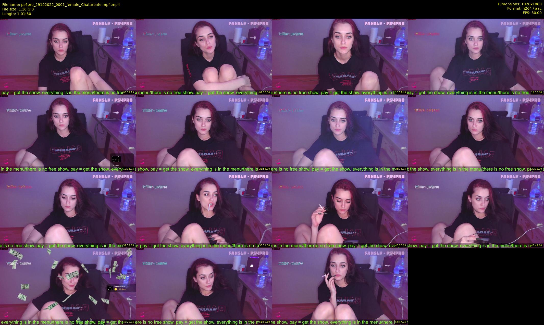 ps4pro — 62 minute Chaturbate female cam show recording, 1080p, Oct 29, 2022