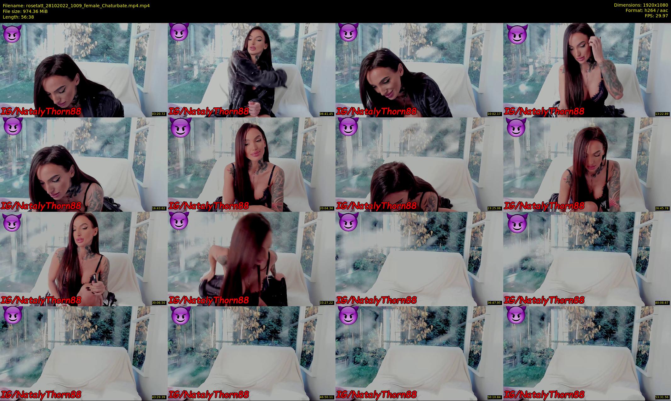 rosetatt — 57 minute Chaturbate female cam show recording, 1080p, Oct 28, 2022