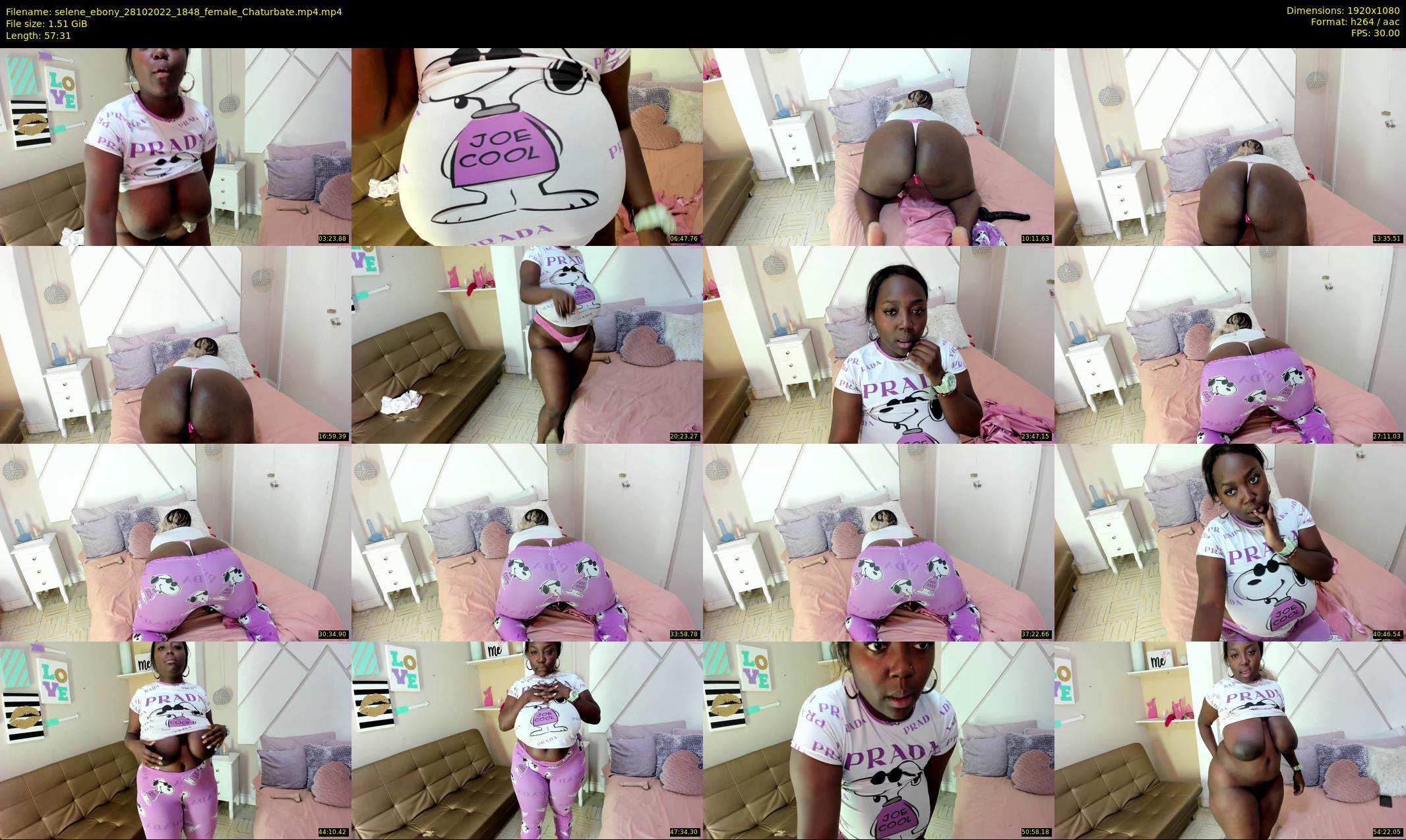 selene_ebony — 58 minute Chaturbate female cam show recording, 1080p, Oct 28, 2022