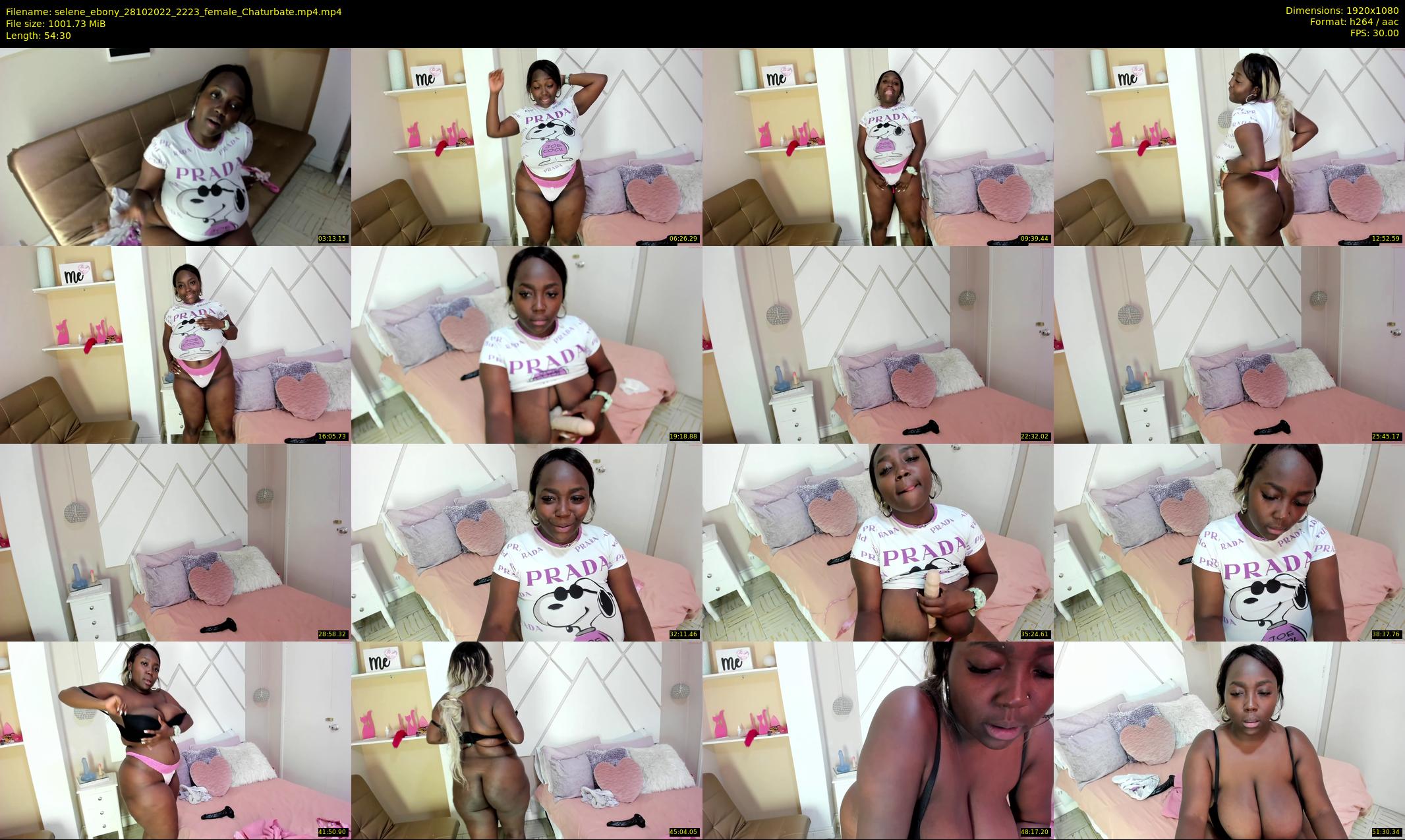 selene_ebony — 55 minute Chaturbate female cam show recording, 1080p, Oct 28, 2022