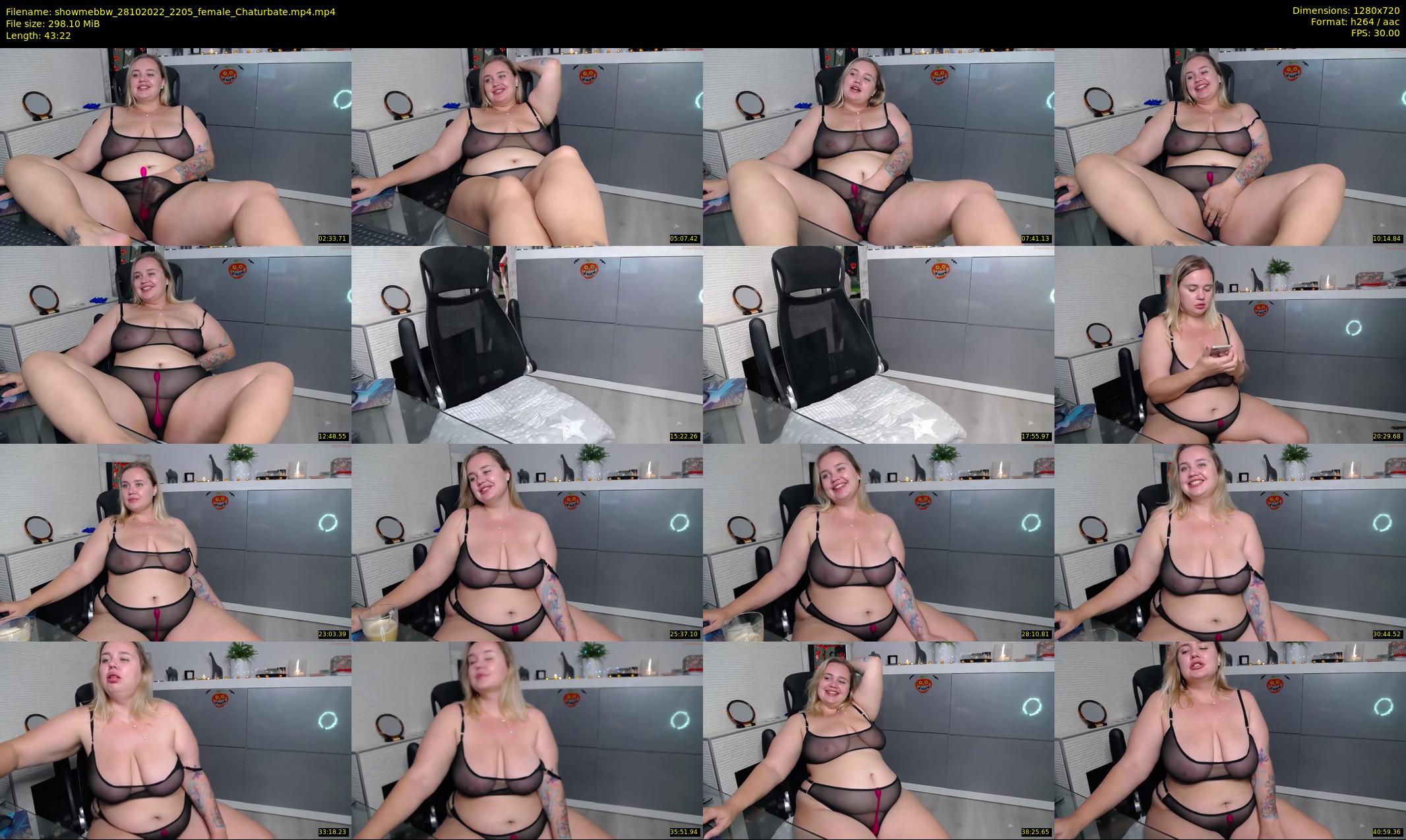 showmebbw — 44 minute Chaturbate female cam show recording, 720p, Oct 28, 2022