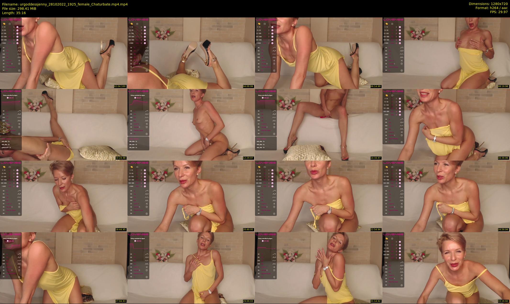 urgoddessjenny — 36 minute Chaturbate female cam show recording, 720p, Oct 28, 2022