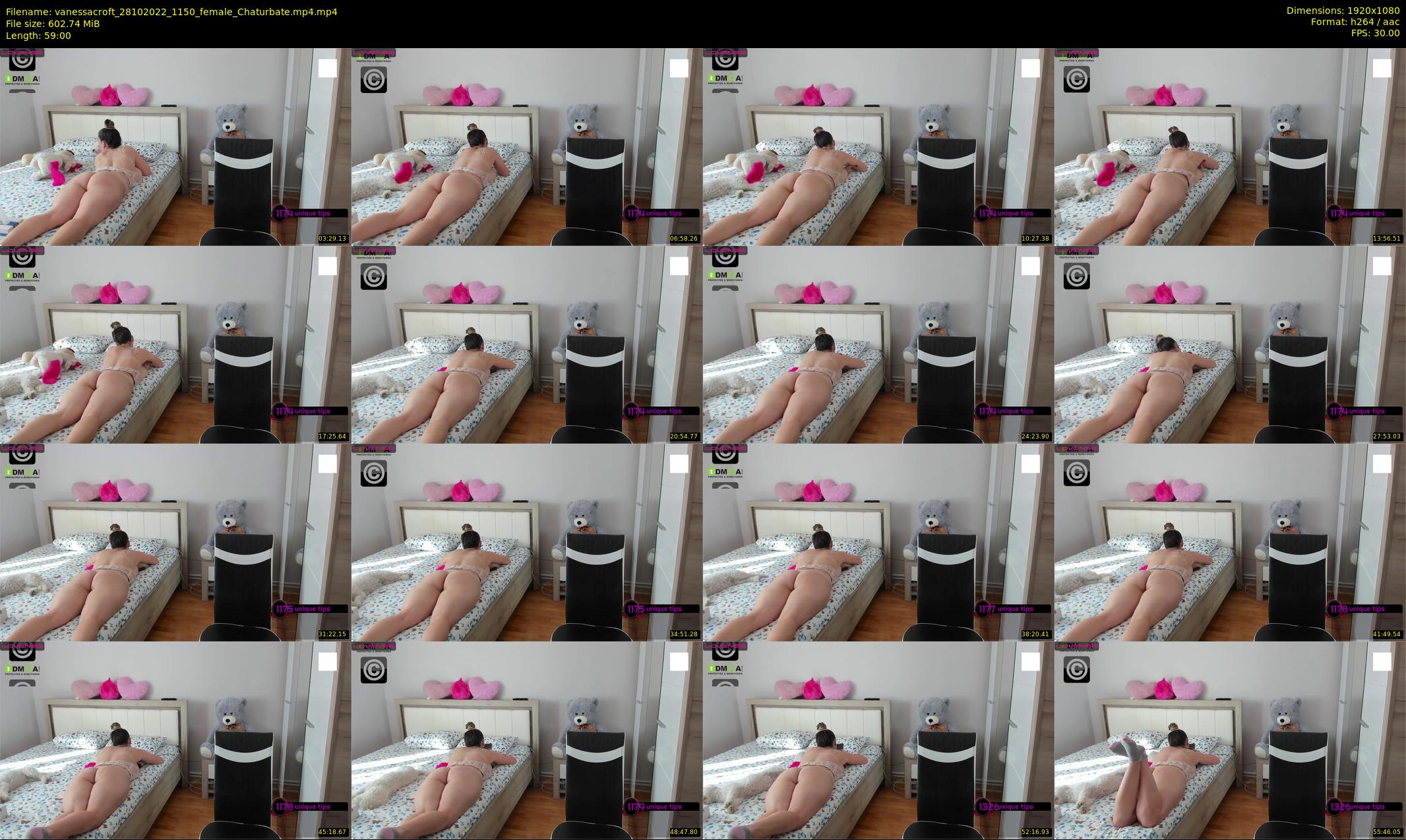 vanessacroft — 59 minute Chaturbate female cam show recording, 1080p, Oct 28, 2022