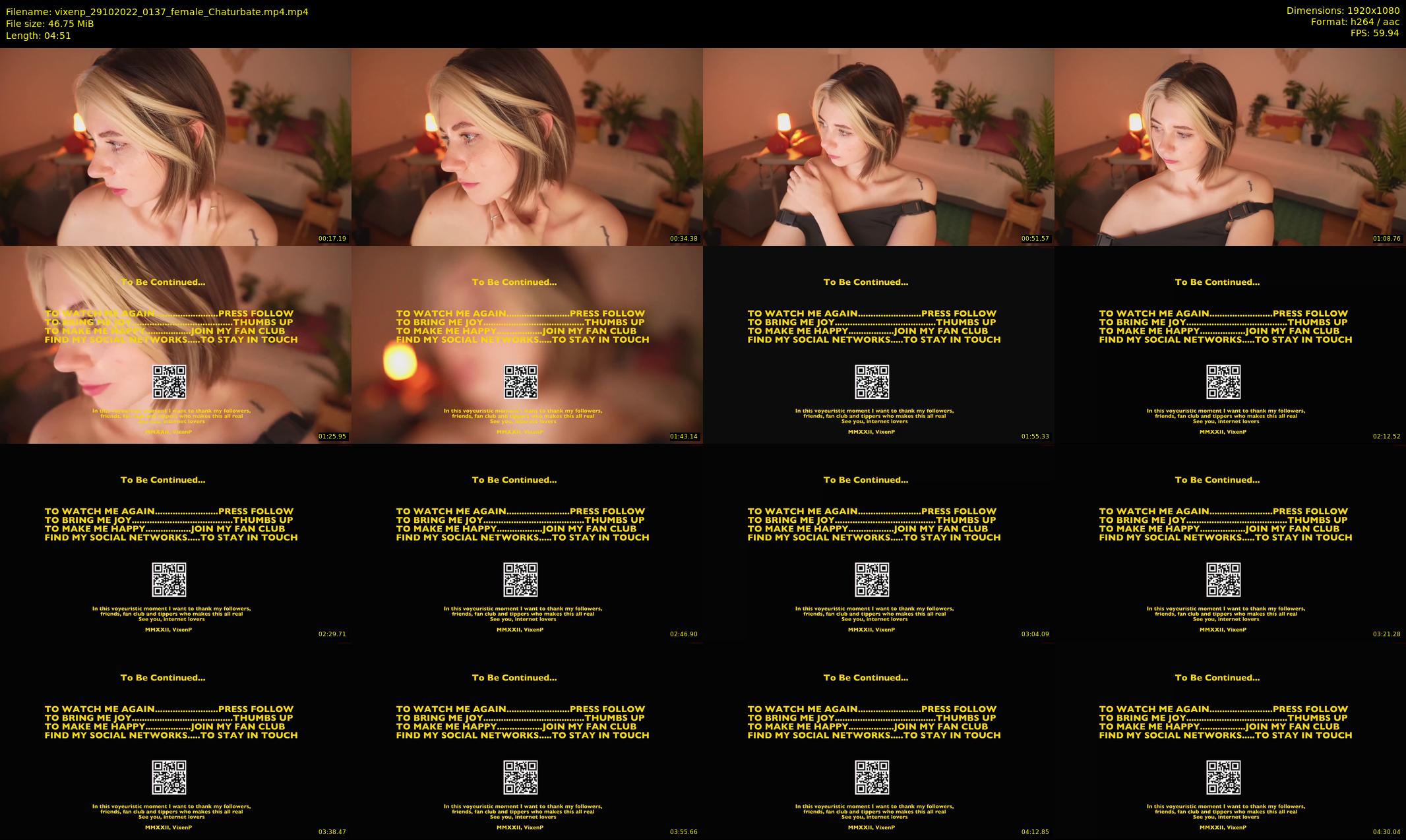 vixenp — 5 minute Chaturbate female cam show recording, 1080p, Oct 29, 2022