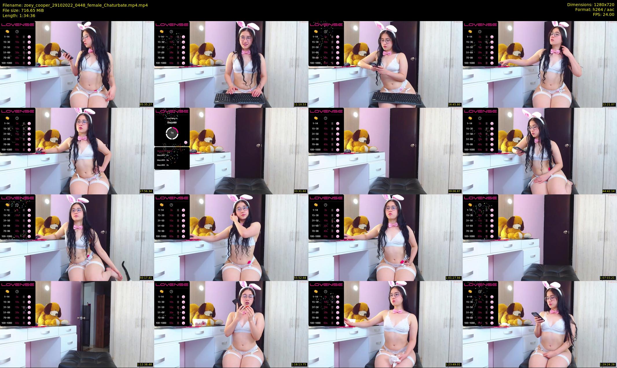 zoey_cooper — 95 minute Chaturbate female cam show recording, 720p, Oct 29, 2022