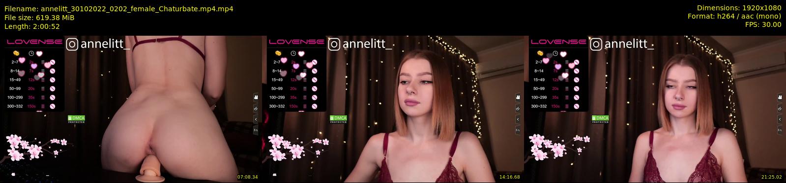 annelitt — 121 minute Chaturbate female cam show recording, 1080p, Oct 30, 2022