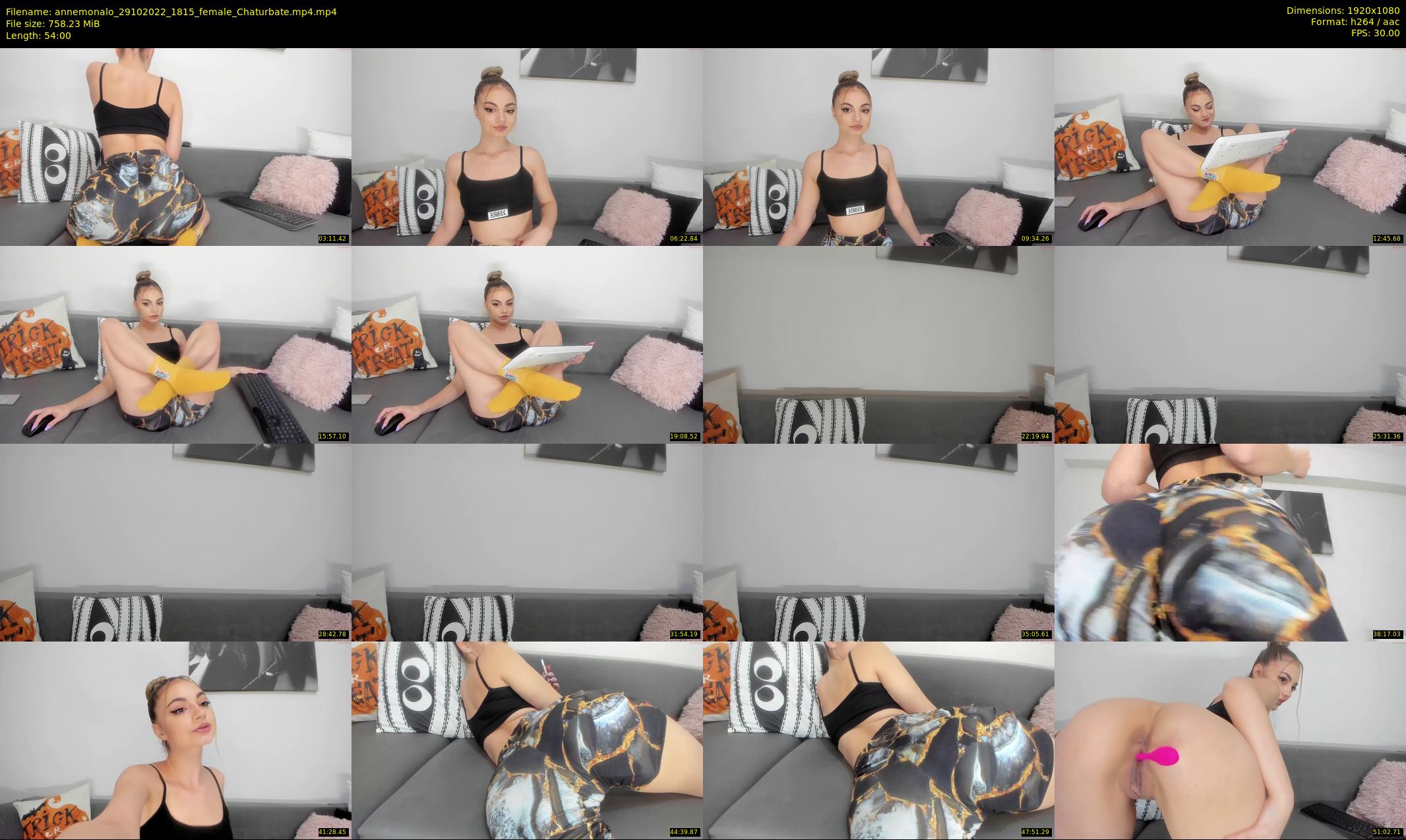 annemonalo — 54 minute Chaturbate female cam show recording, 1080p, Oct 29, 2022