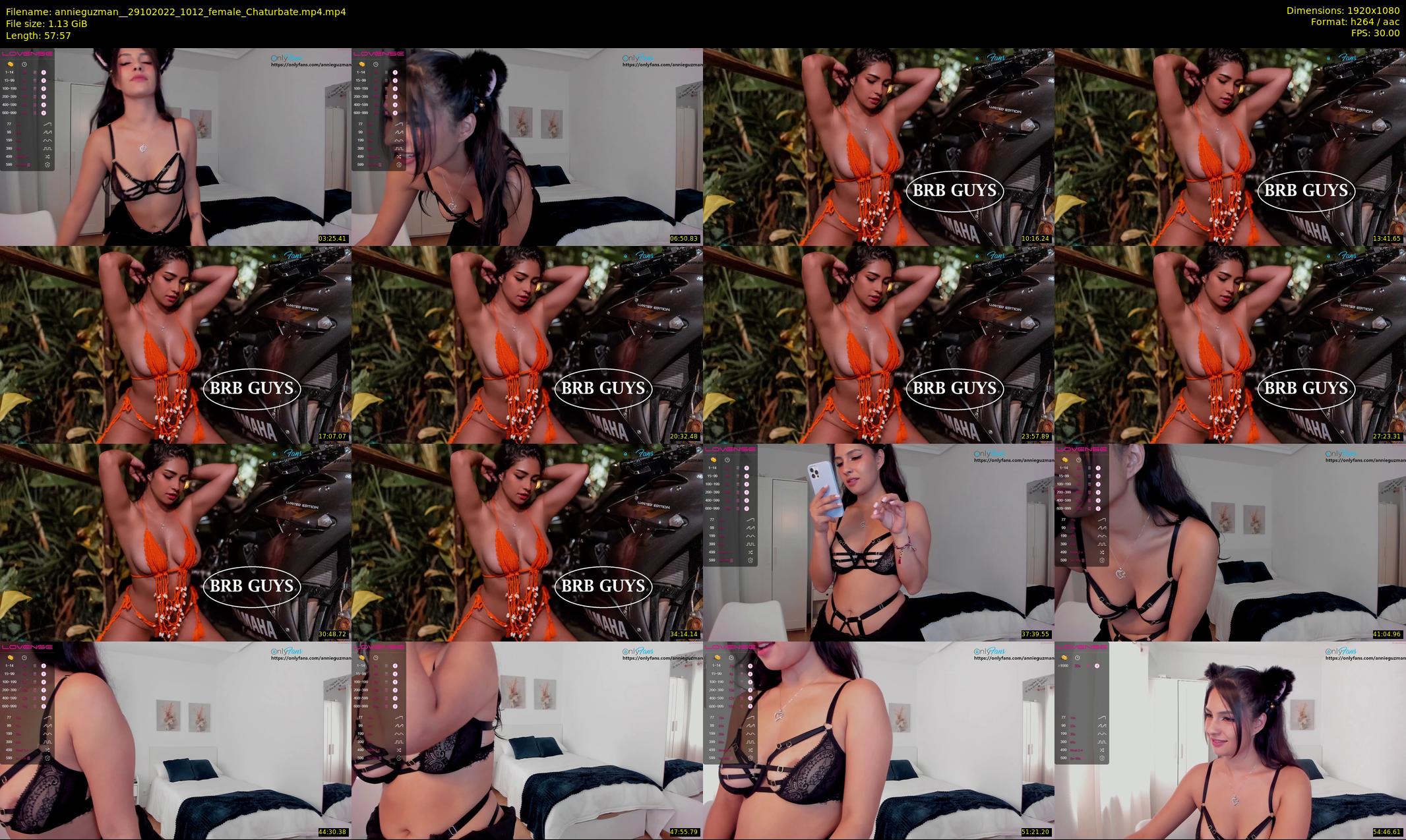annieguzman_ — 58 minute Chaturbate female cam show recording, 1080p, Oct 29, 2022