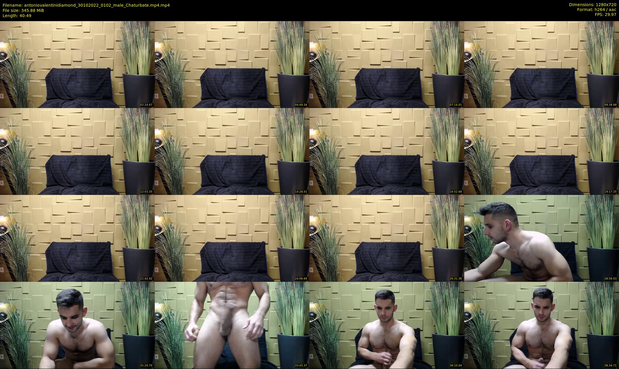 antoniovalentinidiamond — 41 minute Chaturbate male cam show recording, 720p, Oct 30, 2022