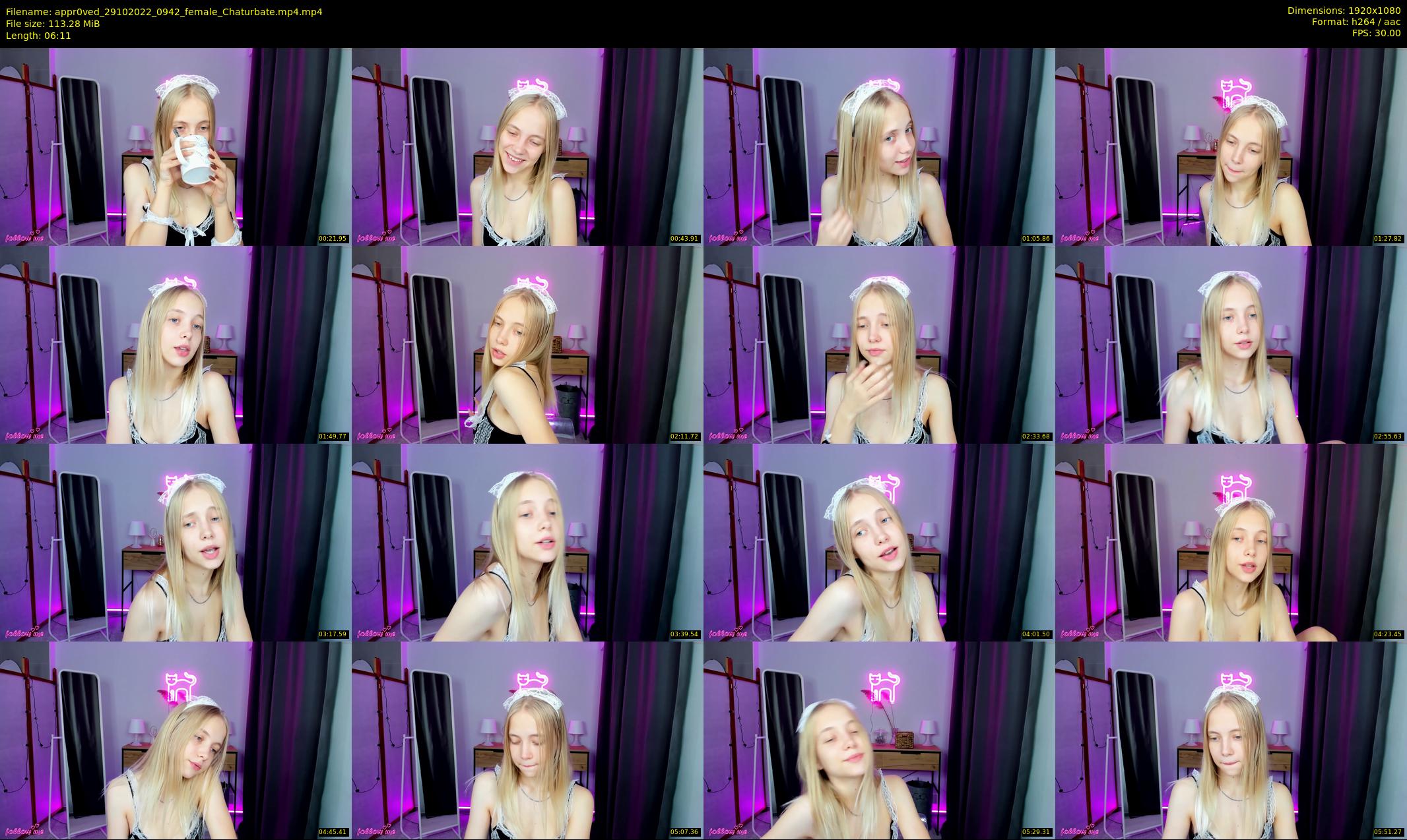 appr0ved — 7 minute Chaturbate female cam show recording, 1080p, Oct 29, 2022