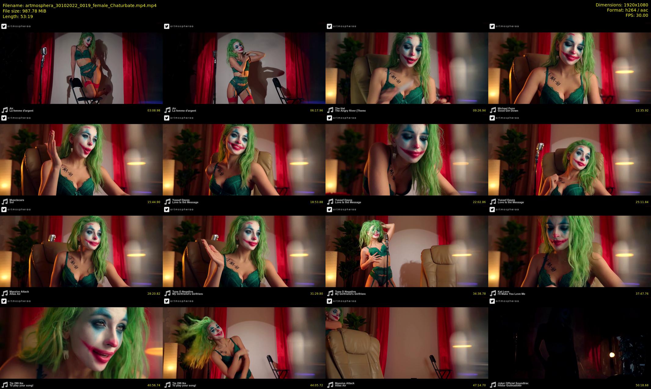 artmosphera — 54 minute Chaturbate female cam show recording, 1080p, Oct 30, 2022