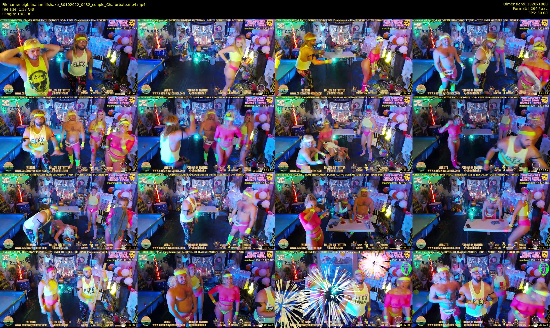 bigbananamilfshake — 63 minute Chaturbate couple cam show recording, 1080p, Oct 30, 2022