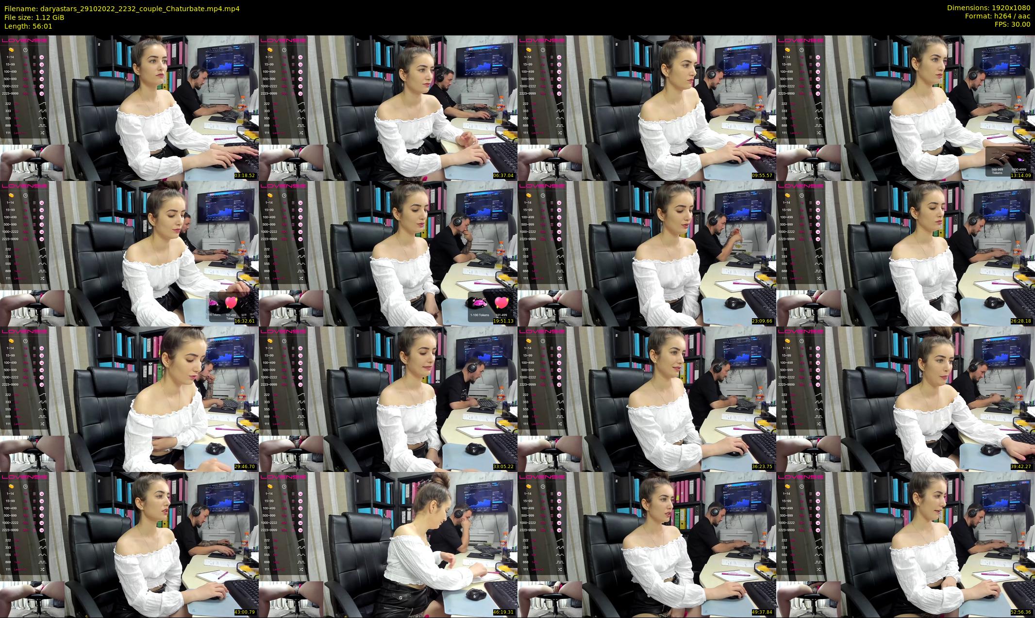 daryastars — 57 minute Chaturbate couple cam show recording, 1080p, Oct 29, 2022