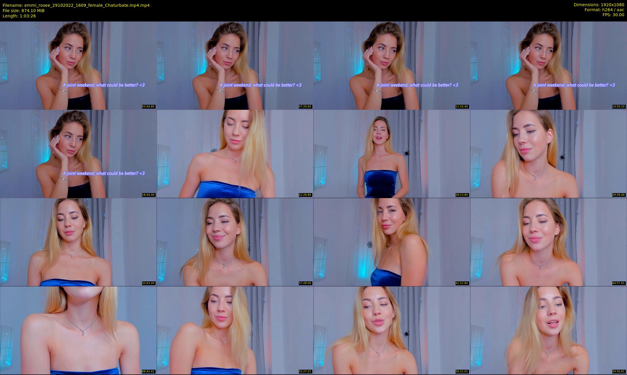 emmi_rosee — 64 minute Chaturbate female cam show recording, 1080p, Oct 29, 2022