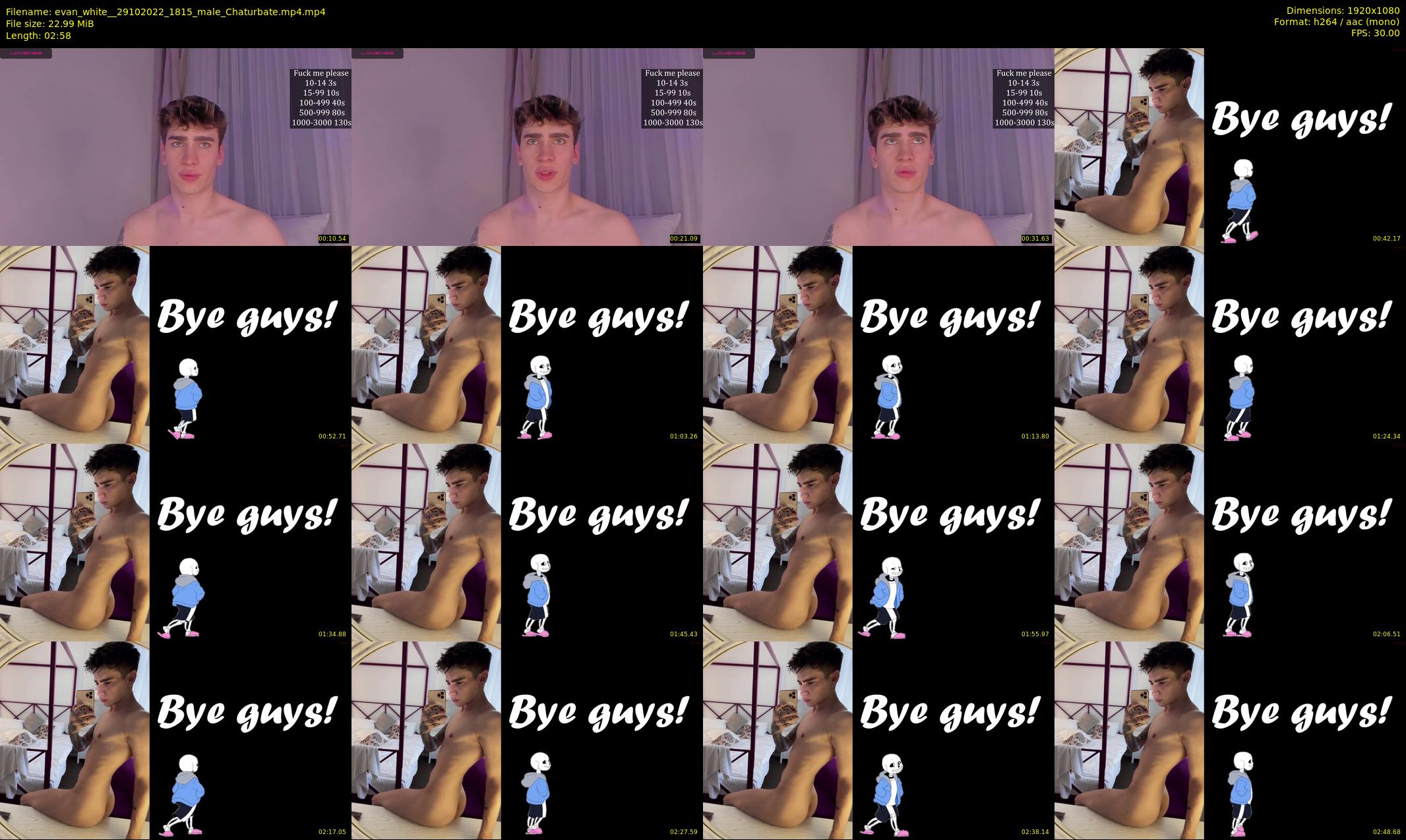 evan_white_ — 3 minute Chaturbate male cam show recording, 1080p, Oct 29, 2022