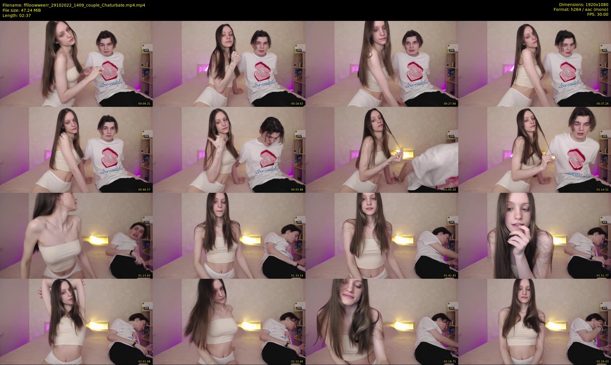 fflloowweerr — 3 minute Chaturbate couple cam show recording, 1080p, Oct 29, 2022