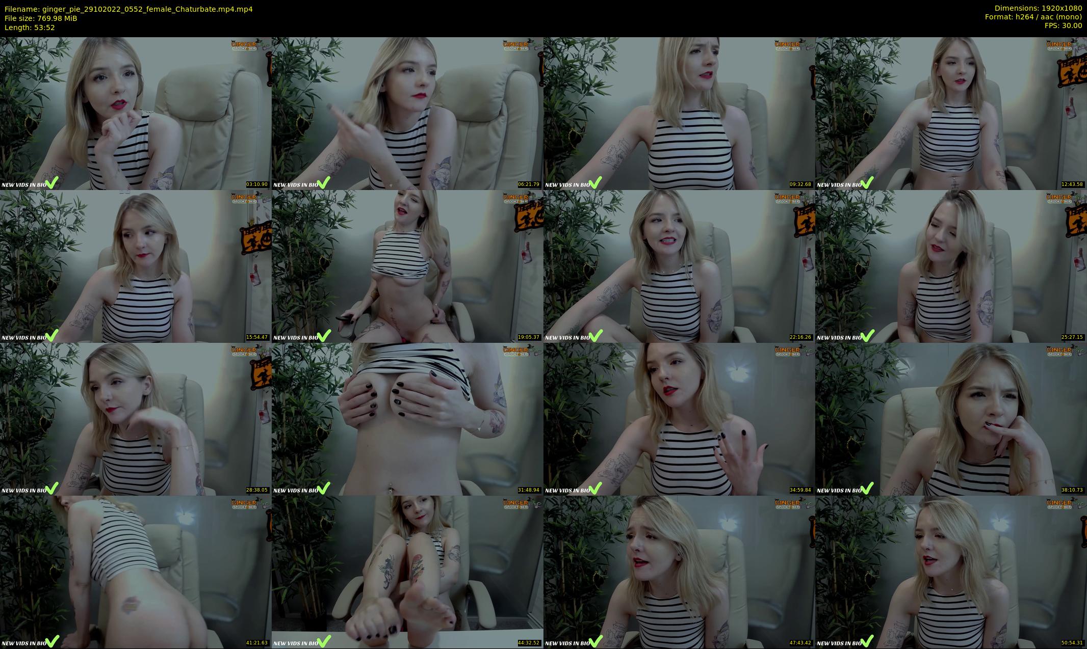 ginger_pie — 54 minute Chaturbate female cam show recording, 1080p, Oct 29, 2022