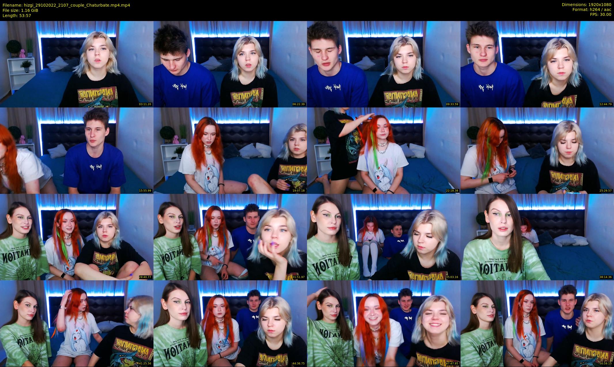 hizgi — 54 minute Chaturbate couple cam show recording, 1080p, Oct 29, 2022