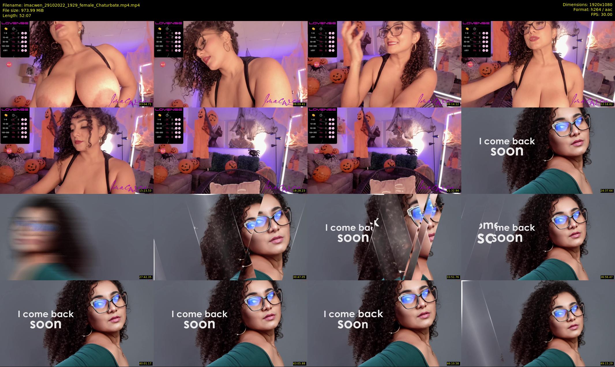 imacwen — 53 minute Chaturbate female cam show recording, 1080p, Oct 29, 2022