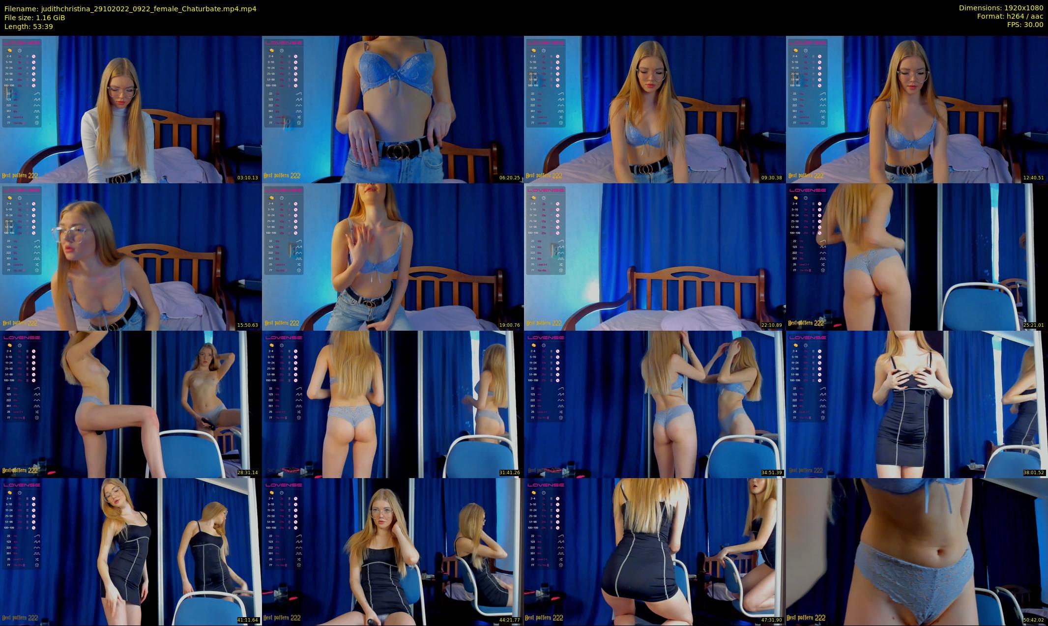 judithchristina — 54 minute Chaturbate female cam show recording, 1080p, Oct 29, 2022
