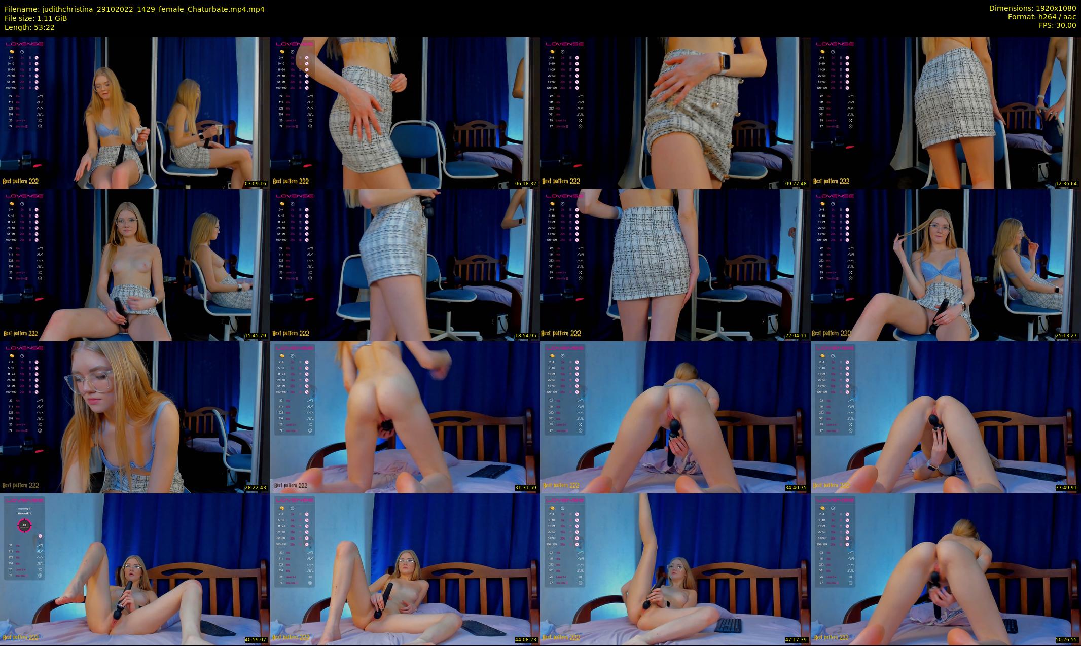 judithchristina — 54 minute Chaturbate female cam show recording, 1080p, Oct 29, 2022