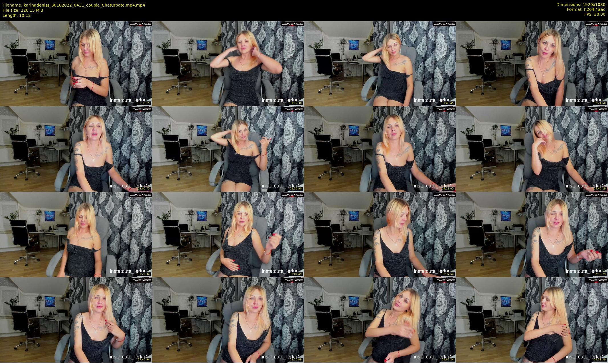 karinadeniss — 11 minute Chaturbate couple cam show recording, 1080p, Oct 30, 2022