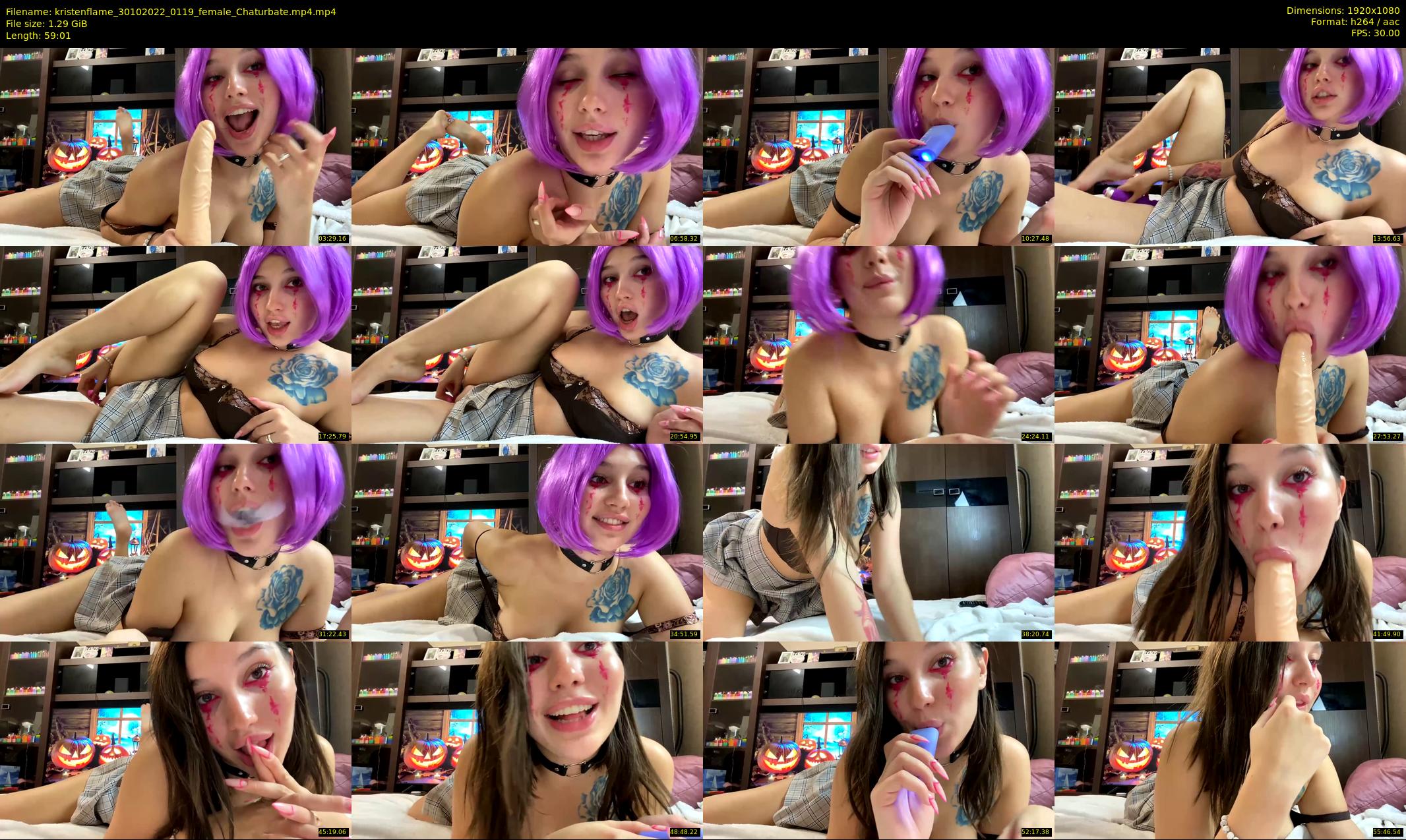kristenflame — 60 minute Chaturbate couple cam show recording, 1080p, Oct 30, 2022