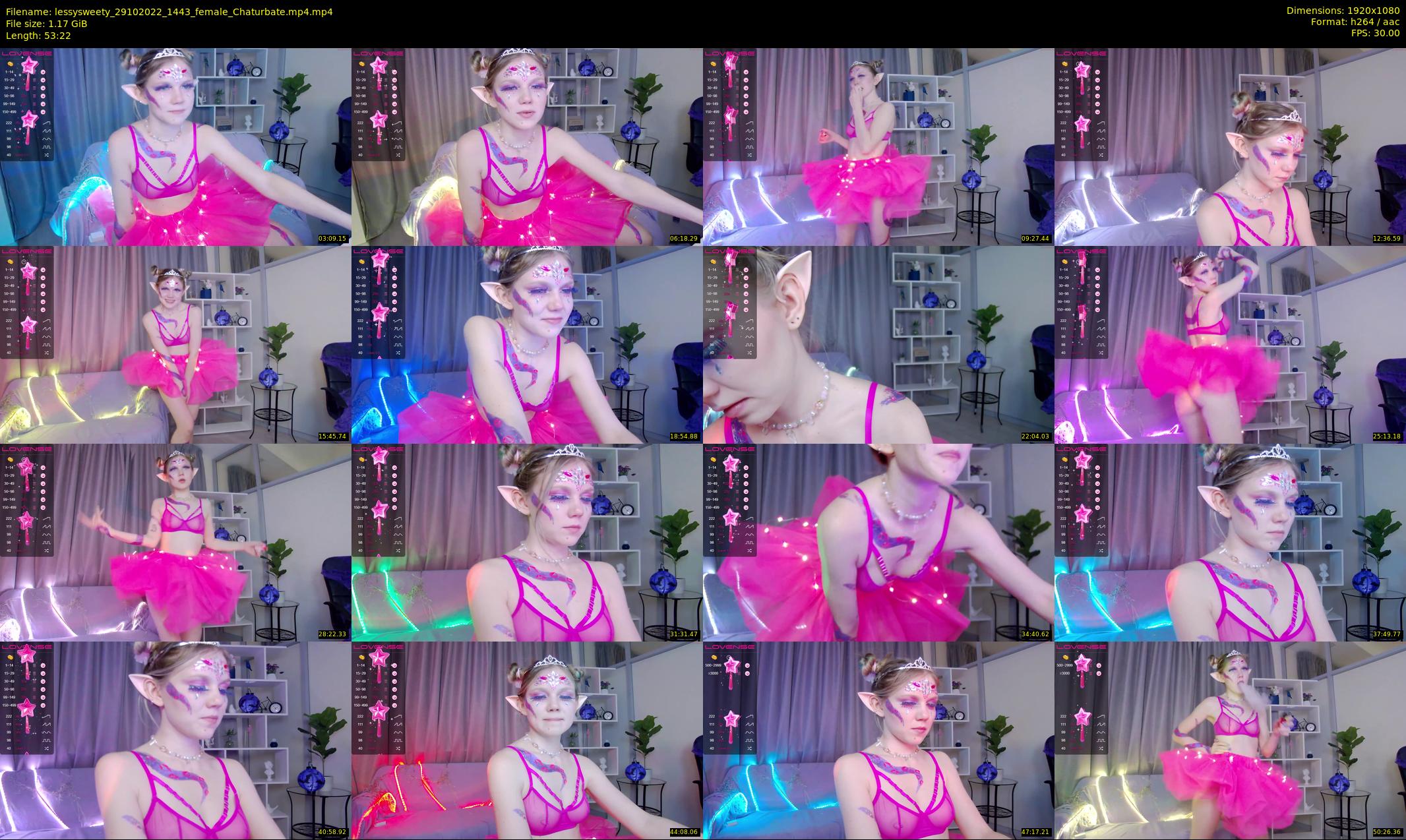 lessysweety — 54 minute Chaturbate female cam show recording, 1080p, Oct 29, 2022