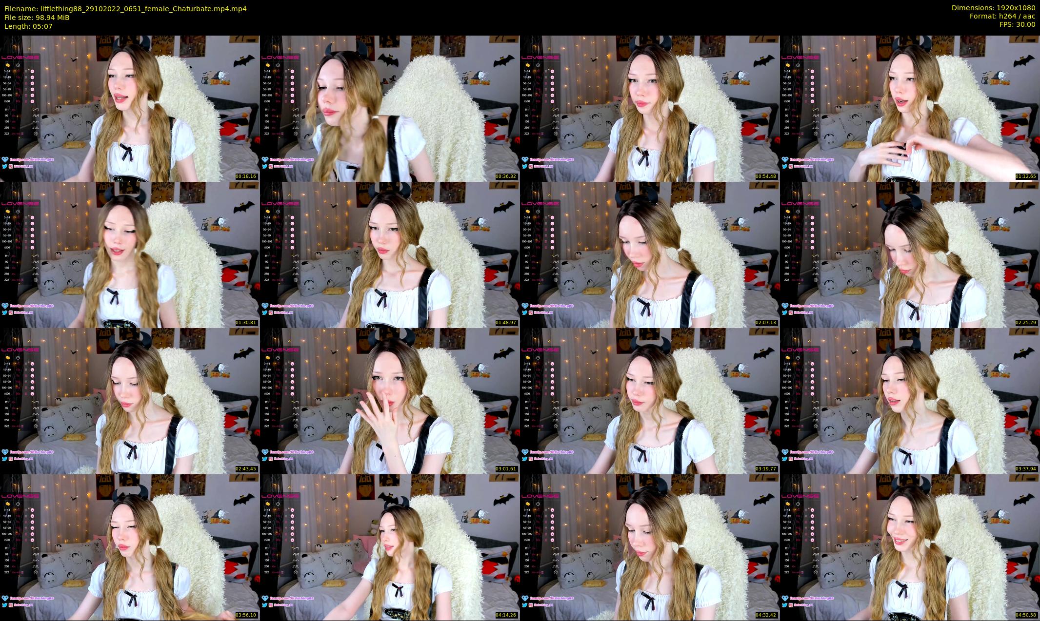 littlething88 — 6 minute Chaturbate female cam show recording, 1080p, Oct 29, 2022